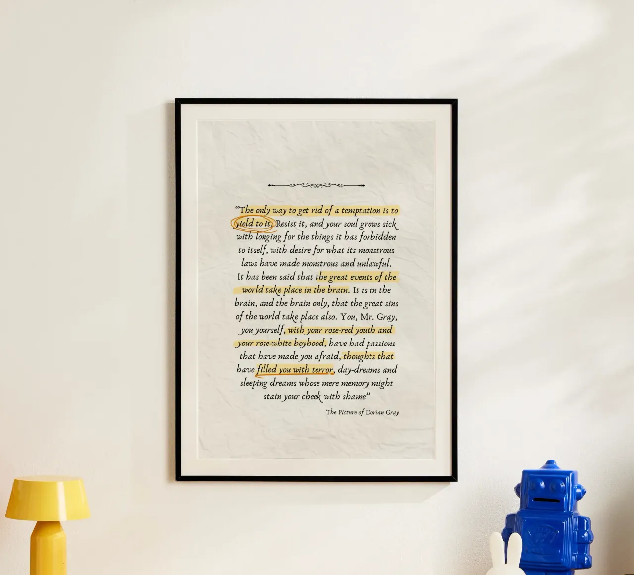 Oscar Wilde Citazione "Il ritratto di Dorian Gray poster da vintagepod
