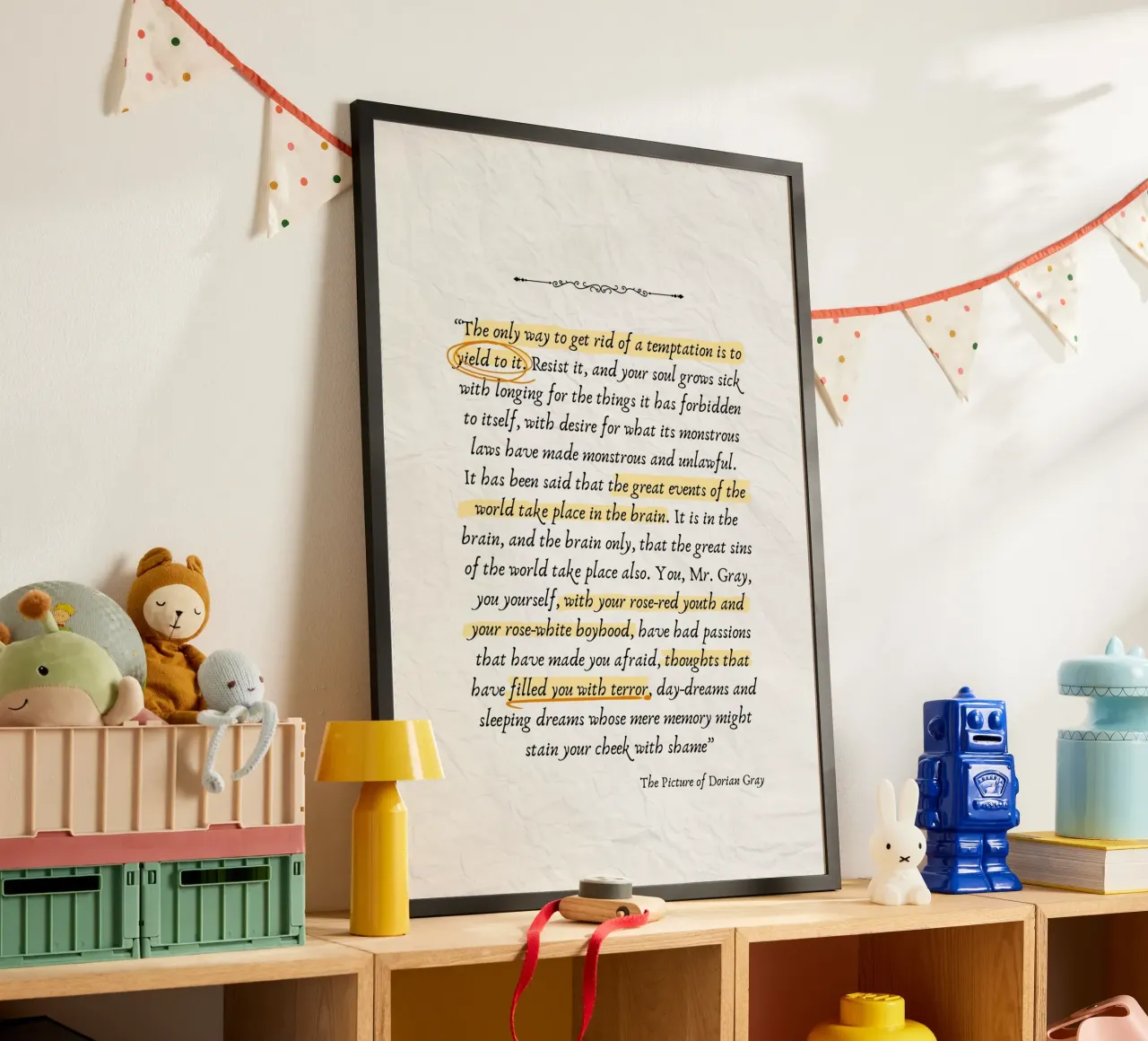 Oscar Wilde Citazione "Il ritratto di Dorian Gray poster da vintagepod