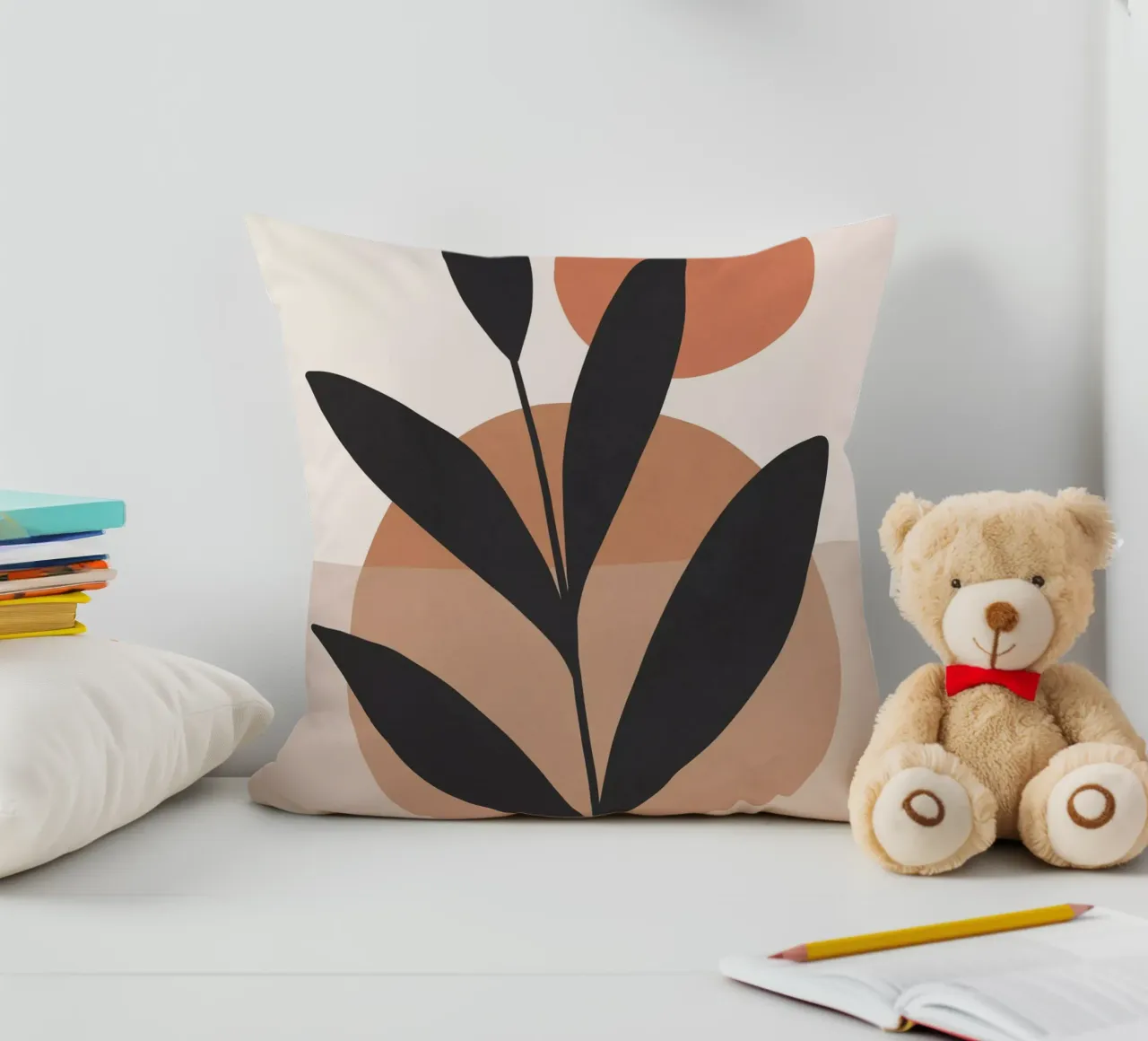 Abstract Minimal -Plant 7 decorative cushion by ThingDesign