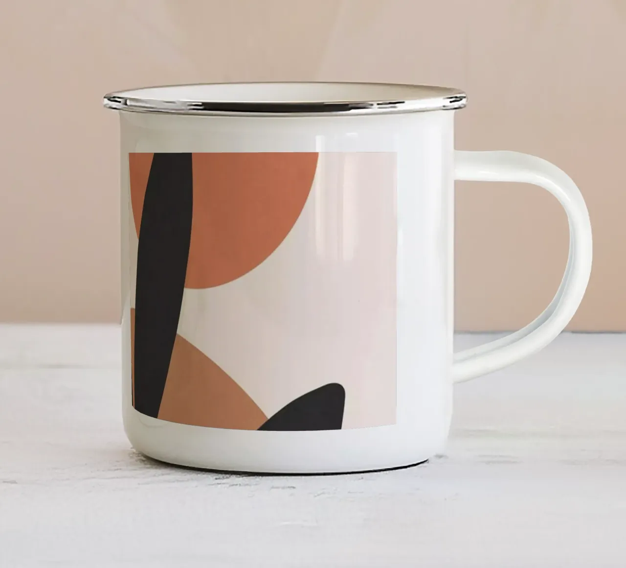 Astratto minimale -Pianta 7 tazza in smalto da ThingDesign