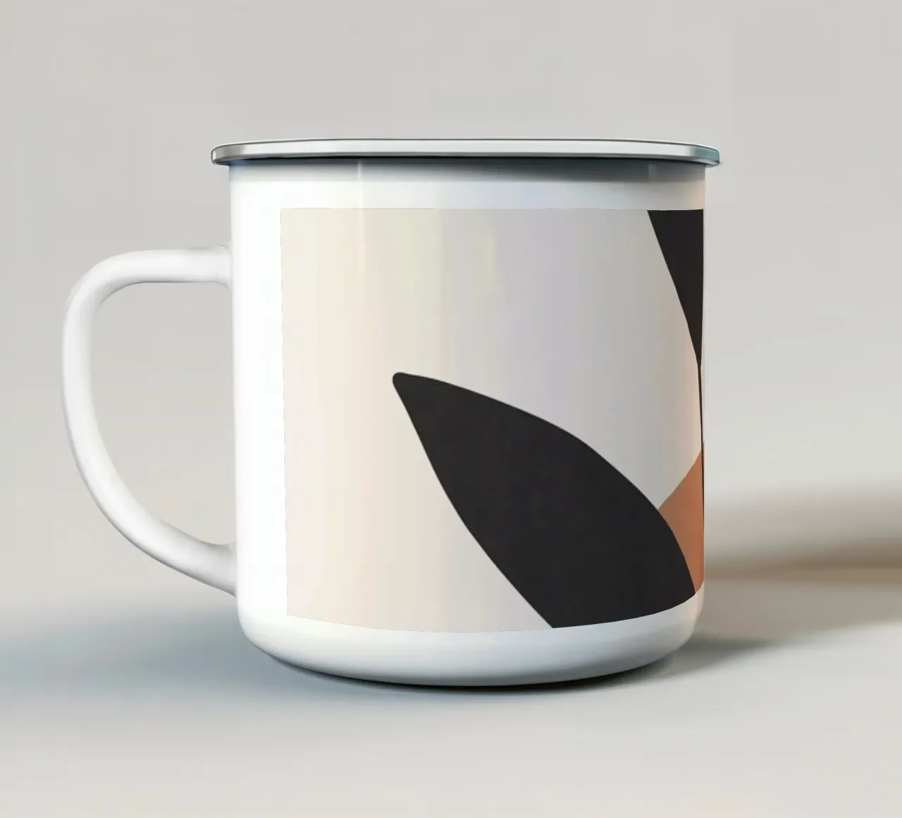 Astratto minimale -Pianta 7 tazza in smalto da ThingDesign