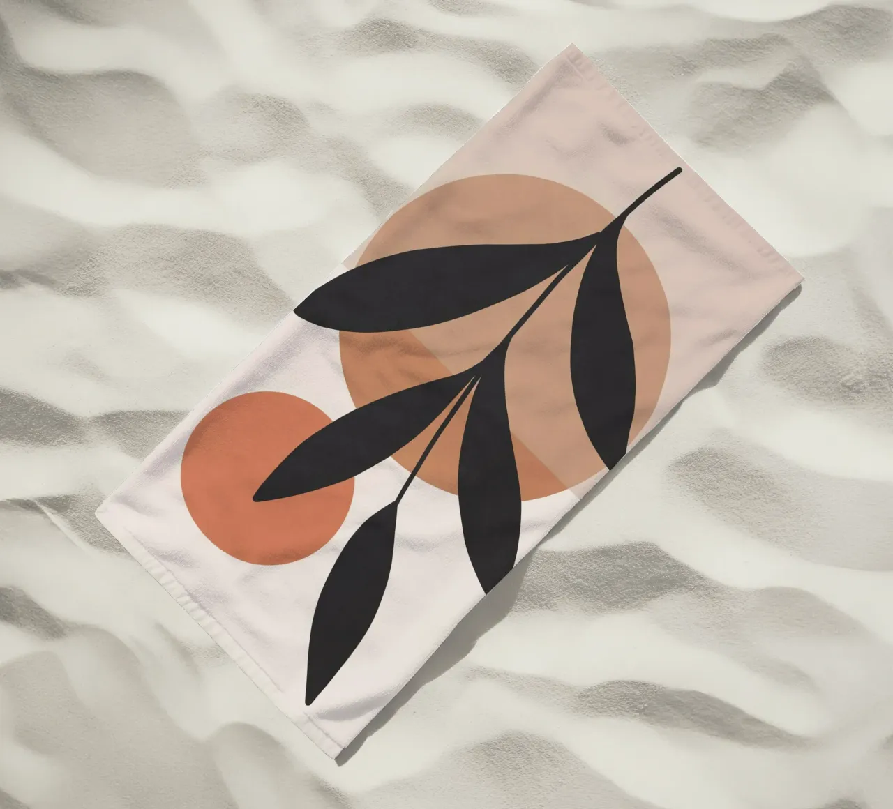 Abstract Minimal -Plant 7 beach towel by ThingDesign