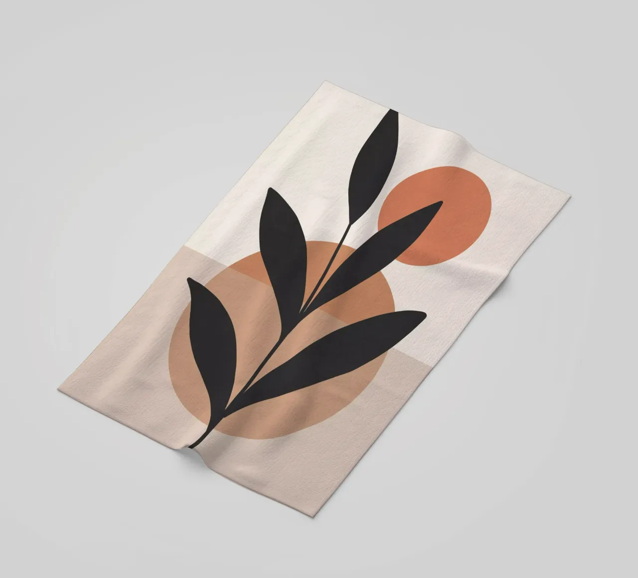 Abstract Minimal -Plant 7 beach towel by ThingDesign