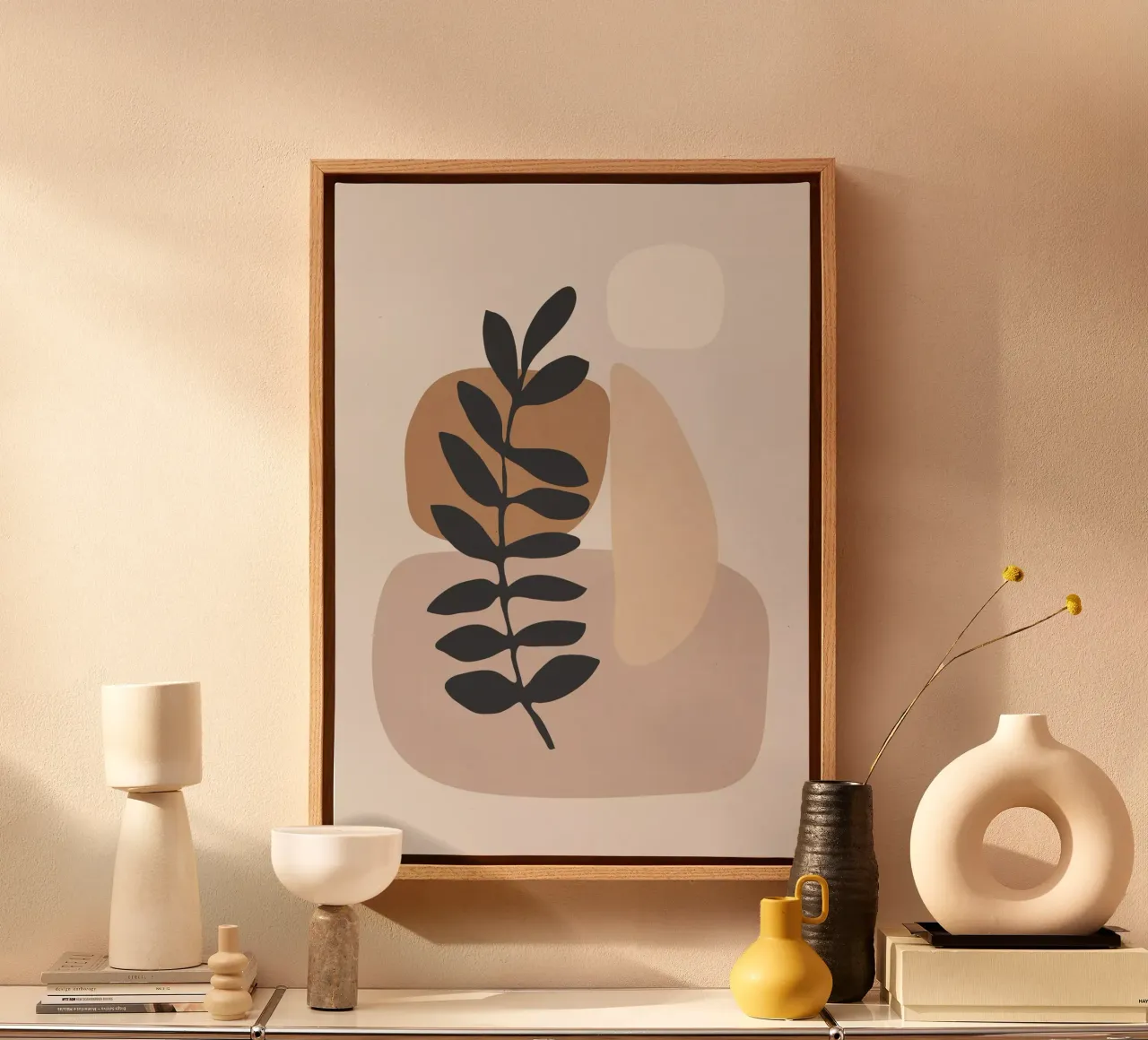 Arte astratta / Pianta minimale 6 tela con Cornice a cassetta da ThingDesign