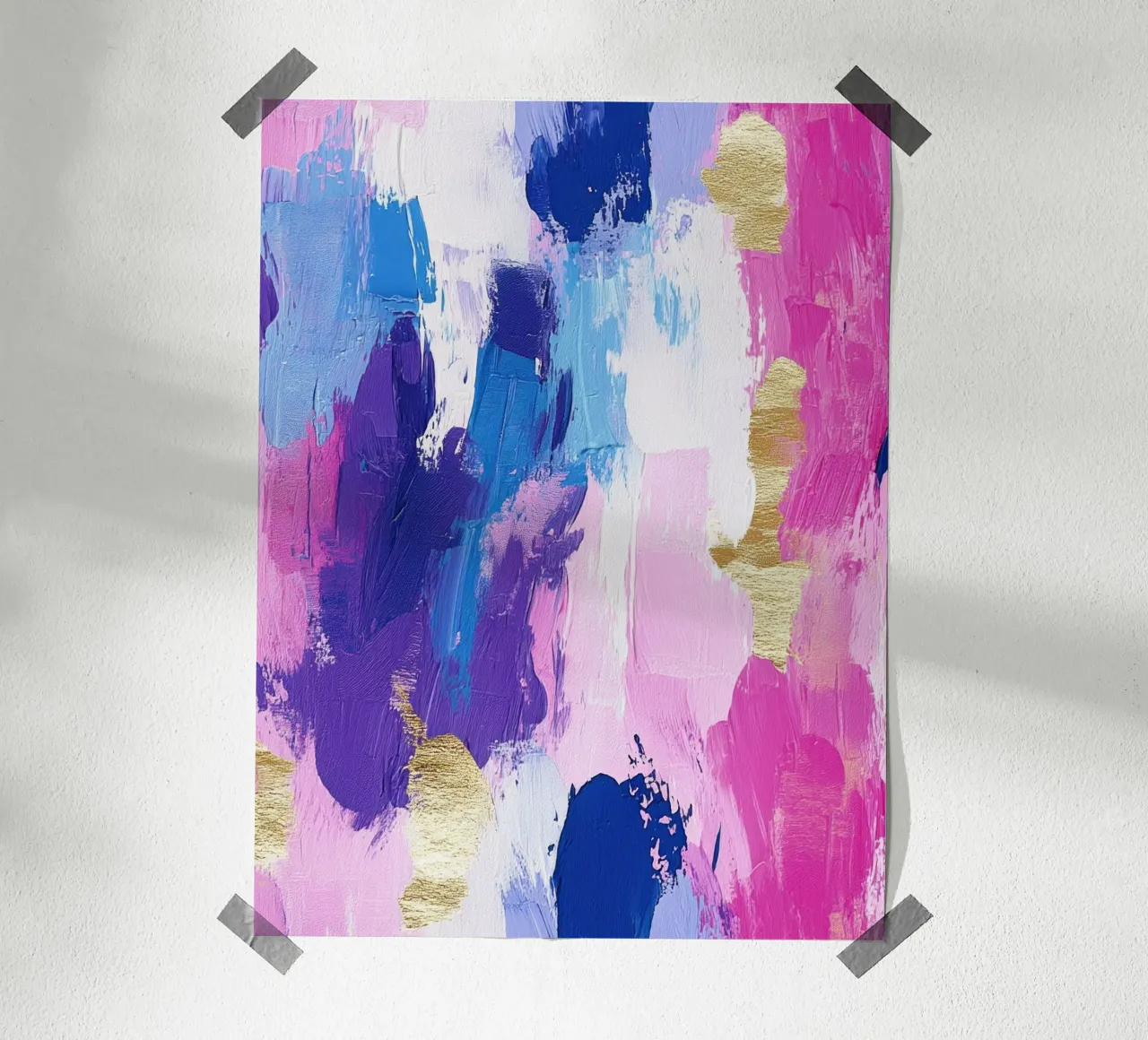 Paint Splatter Malerei Pinselstriche Lilac 14 Poster von Yaso Design Paint
