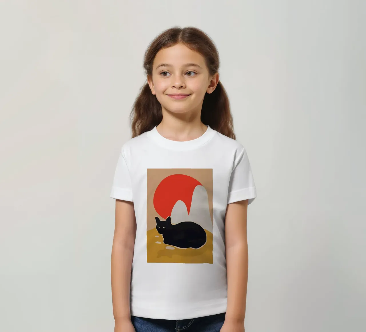 Katze Kinder T-Shirt von ThingDesign