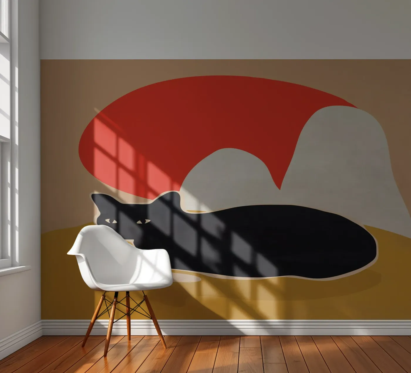 Cat fotobehang van ThingDesign