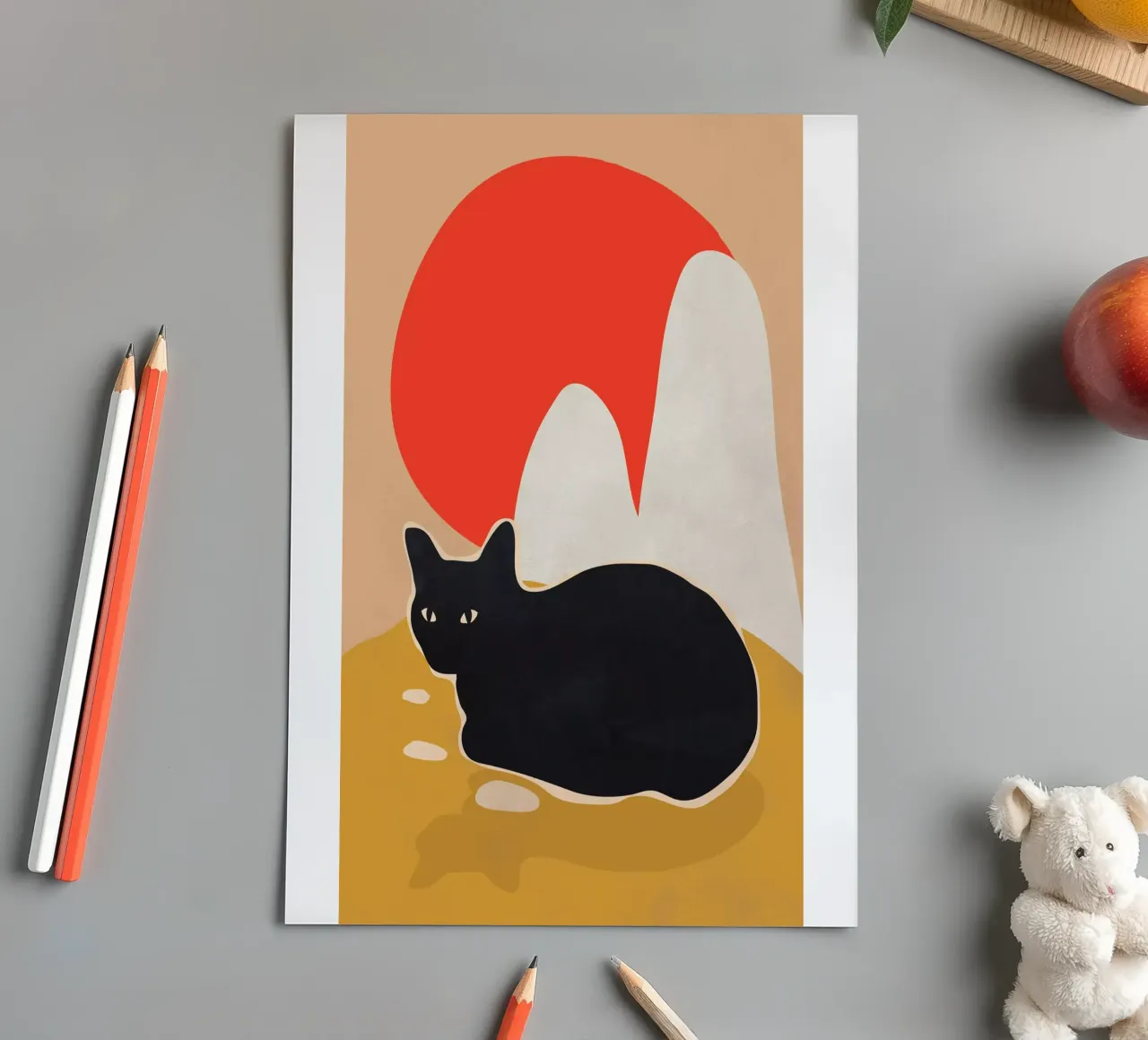 Kat stickervel van ThingDesign