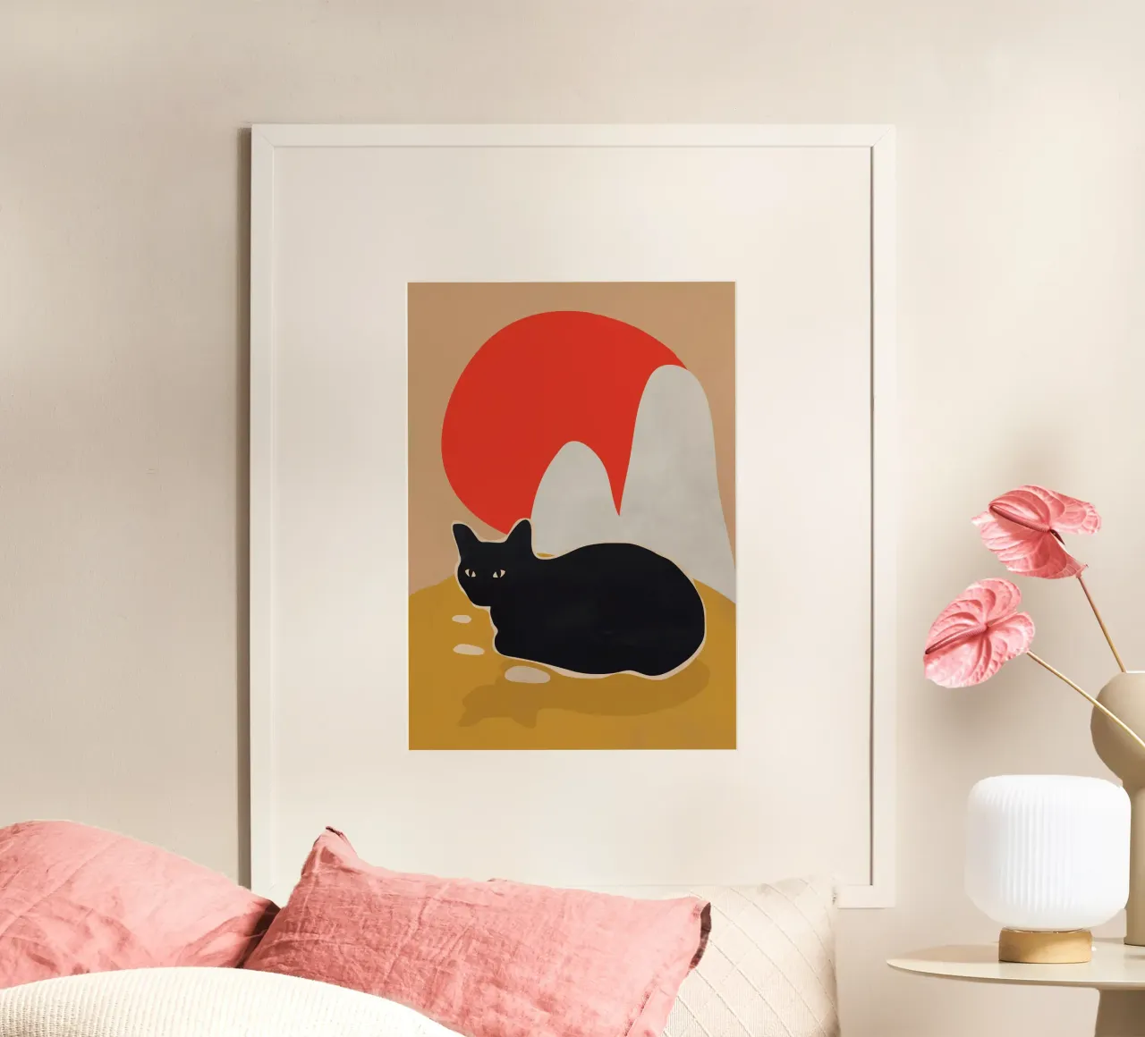 Gatto poster con telaio in plastica da ThingDesign