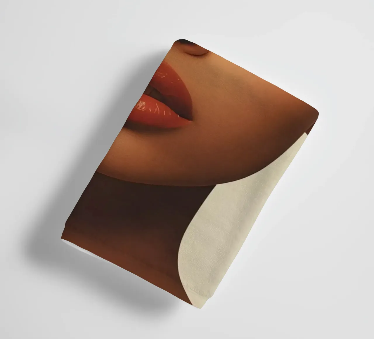 Woman Portrait with Abstract Overlapping Colored Circles towel by DesignDoodle