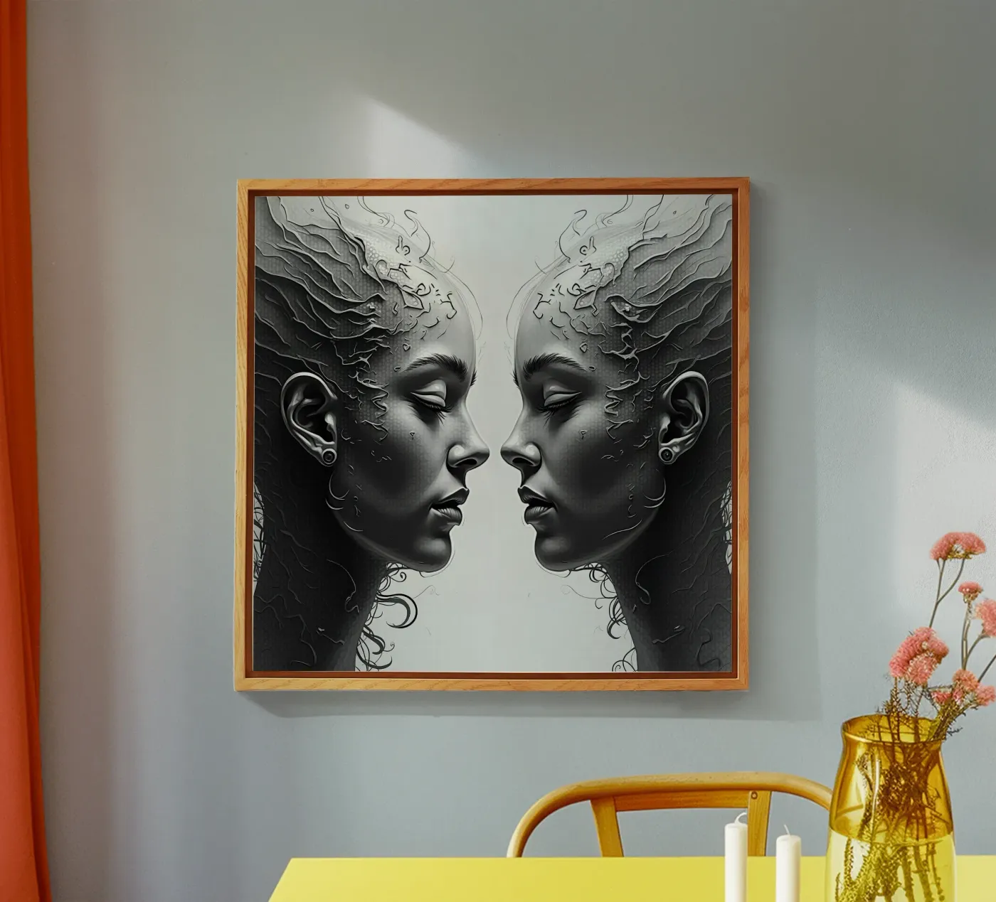 reflet_gris_7 plexiglas de AI-Portraits by LK