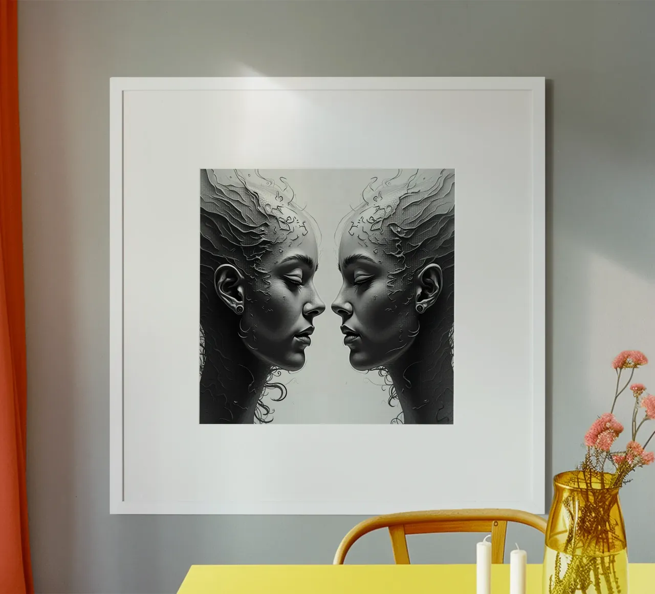 Immagine_specchio_grigio_7 poster da AI-Portraits by LK