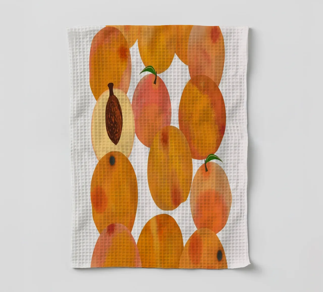 Peaches tea towel by Asha Designs