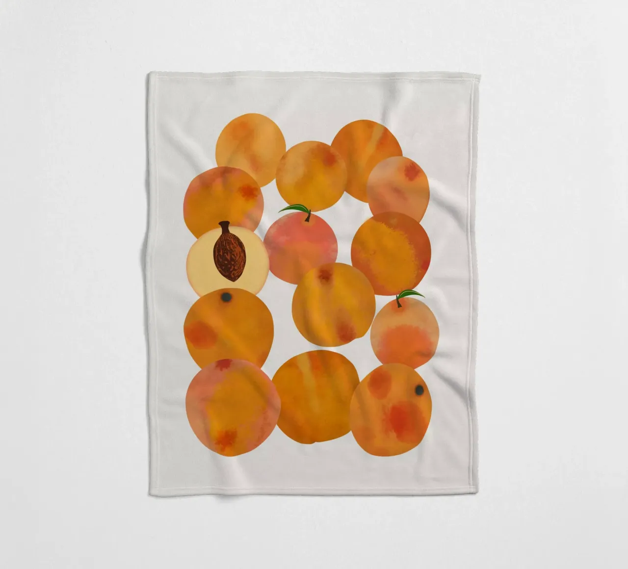 Peaches fleece blanket by Asha Designs