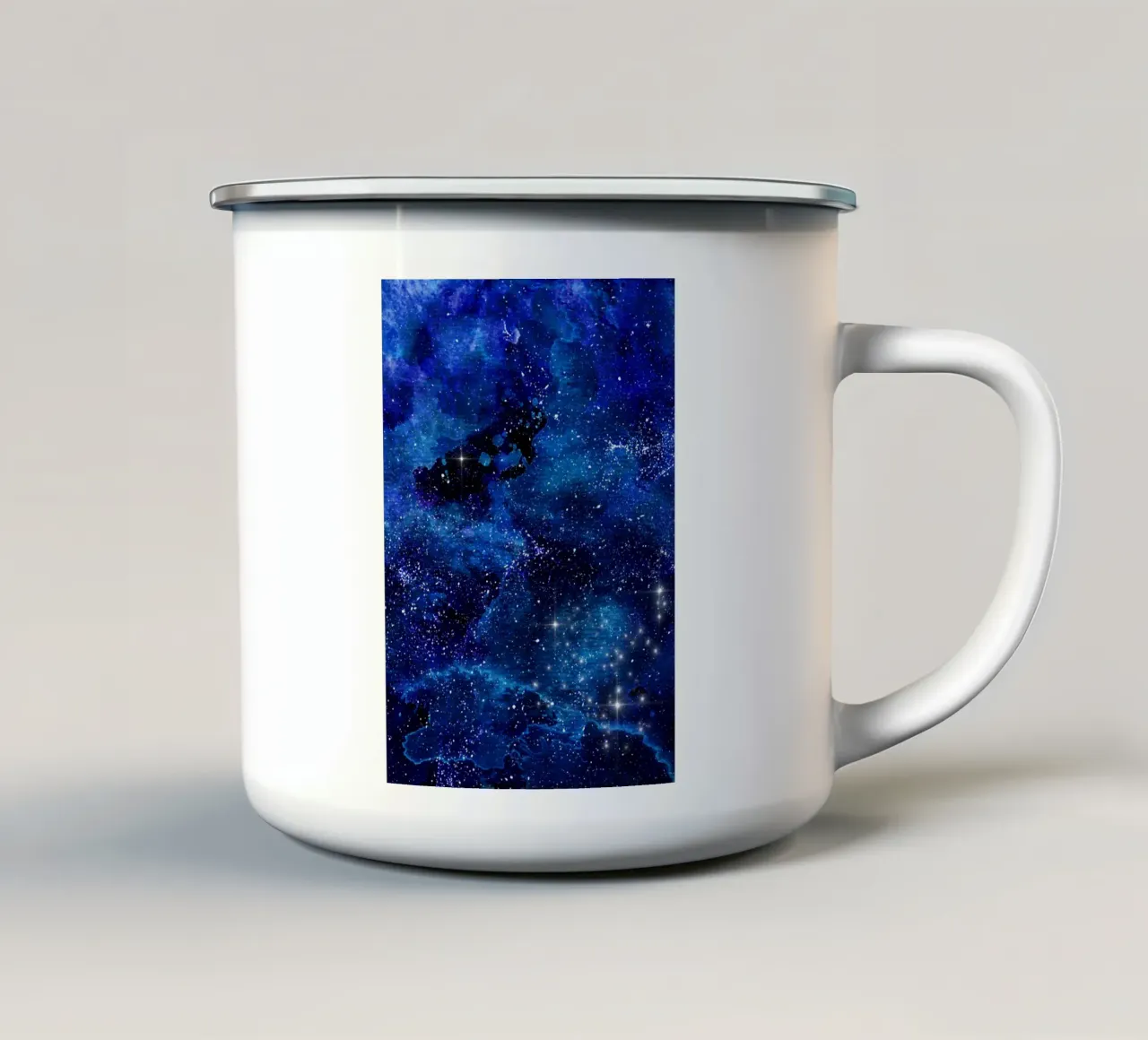 Cielo scuro 2 tazza in smalto da Yaso Design & Art