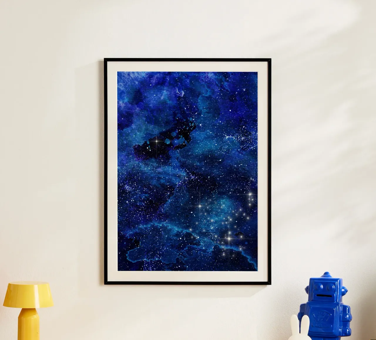 Cielo scuro 2 poster con telaio in plastica da Yaso Design & Art