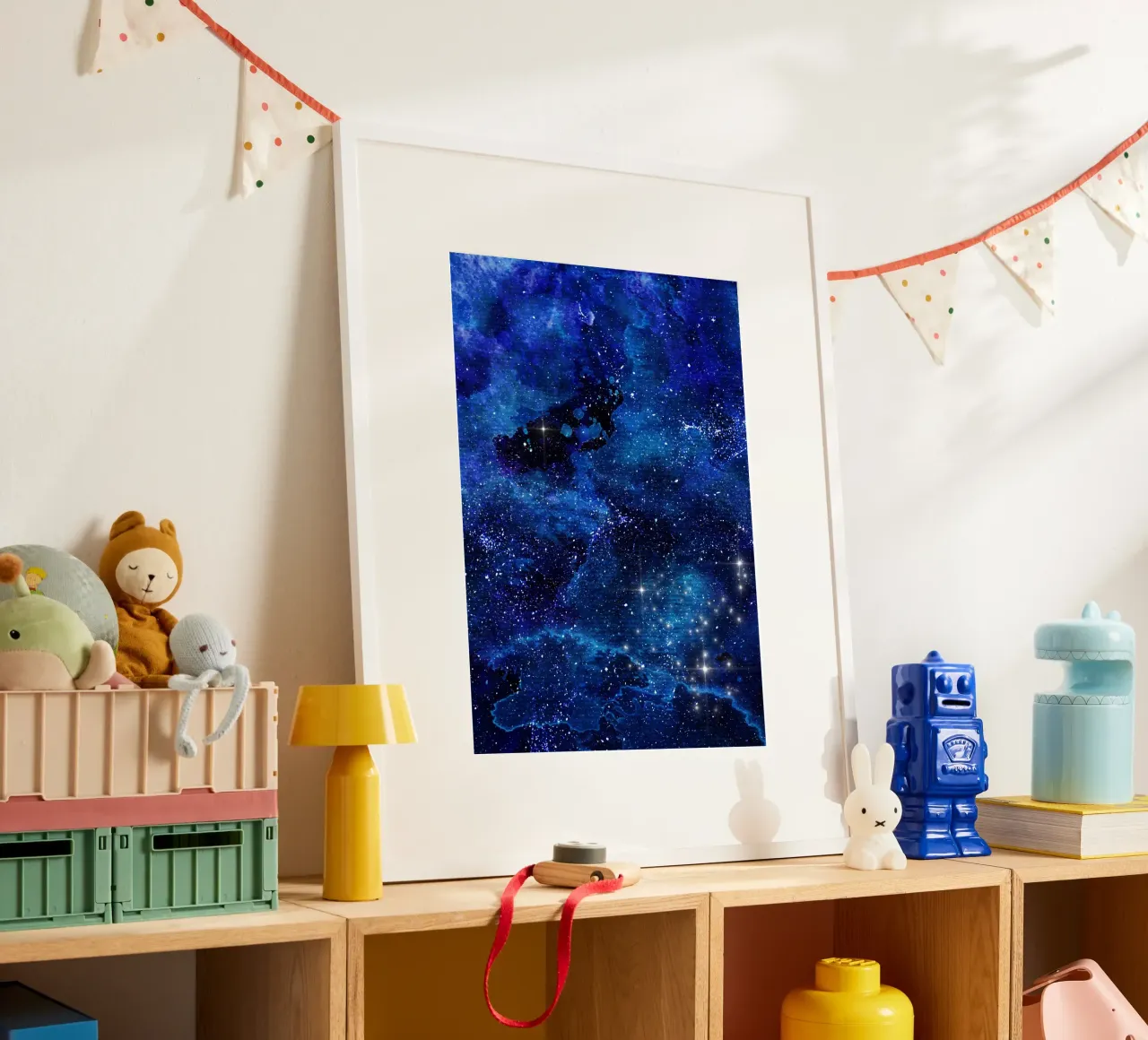 Cielo scuro 2 poster con telaio in plastica da Yaso Design & Art