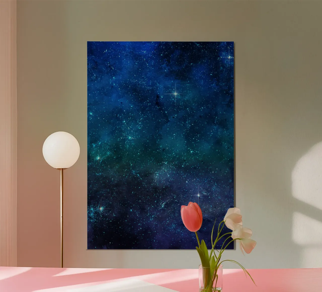 Cielo scuro 3 poster con telaio in alluminio da Yaso Design & Art