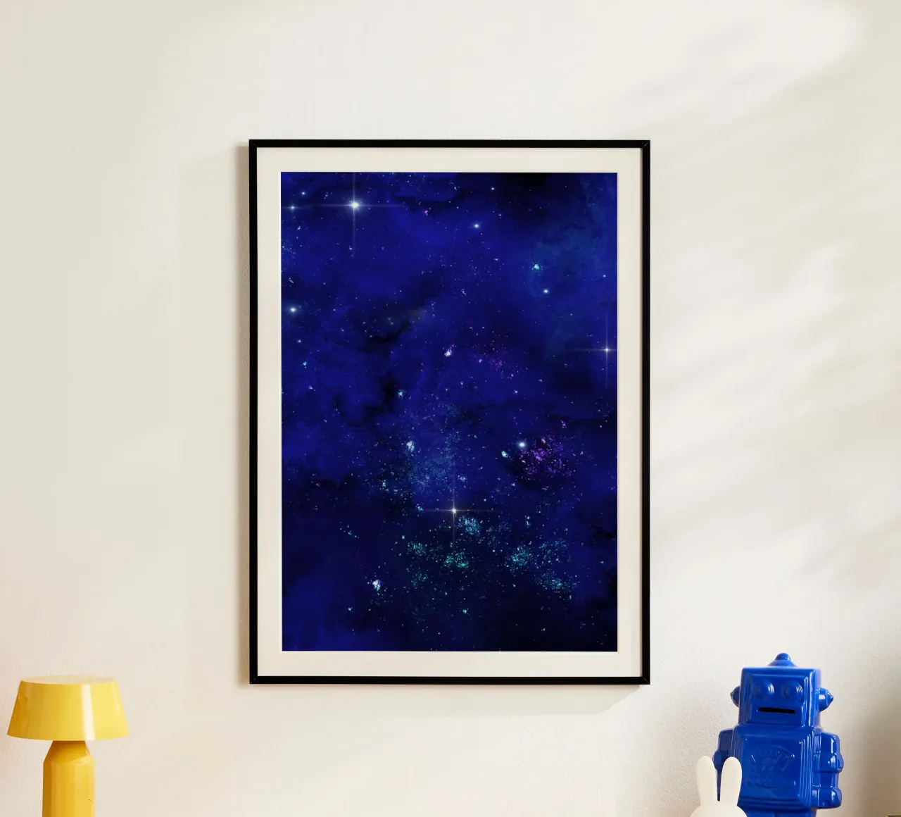 Cielo scuro 4 poster con telaio in legno da Yaso Design & Art