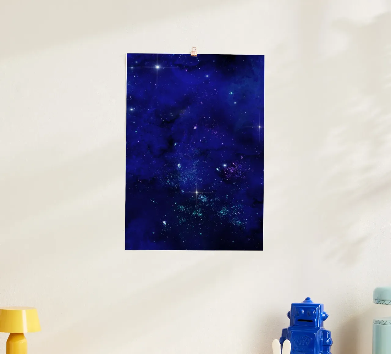 Cielo scuro 4 poster con telaio in legno da Yaso Design & Art