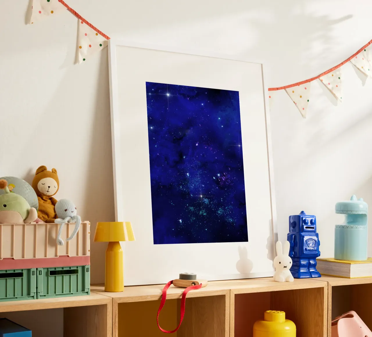 Cielo scuro 4 poster con telaio in legno da Yaso Design & Art