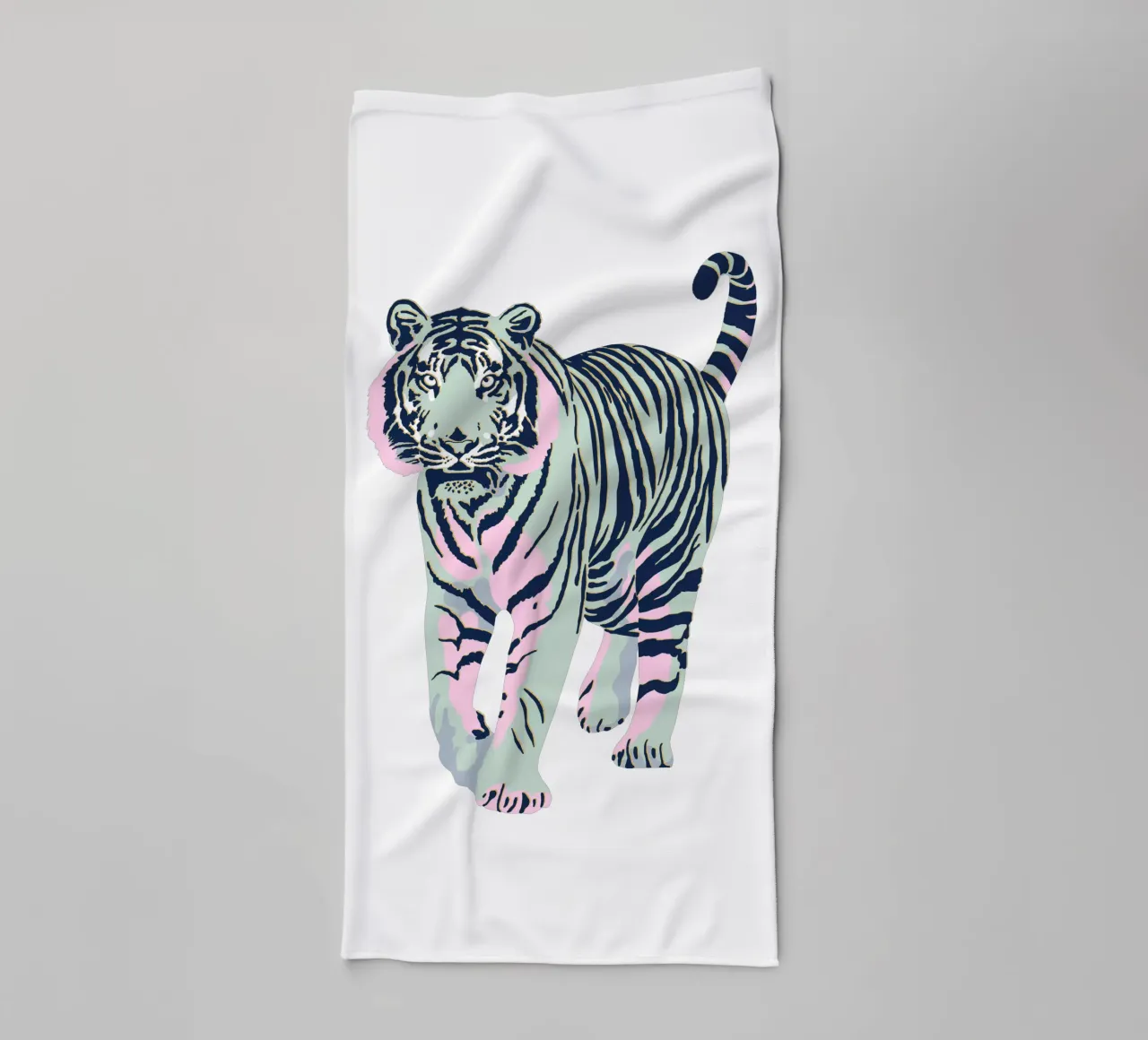 Stalking Tiger - Jade Green towel by Asha Designs