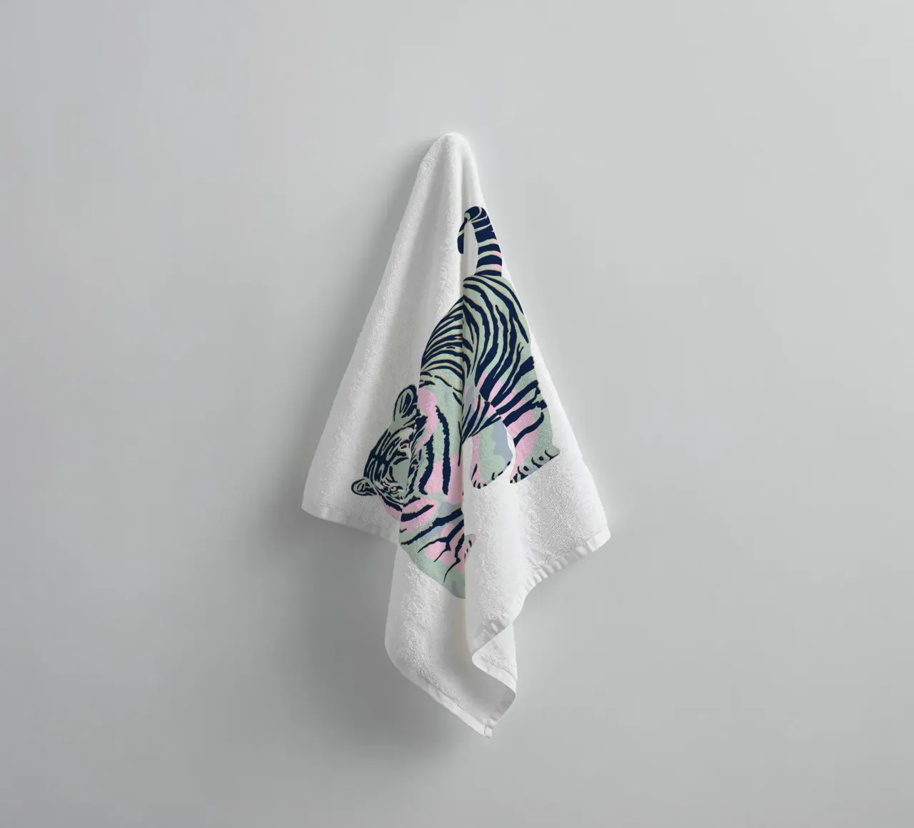 Stalking Tiger - Jade Green towel by Asha Designs