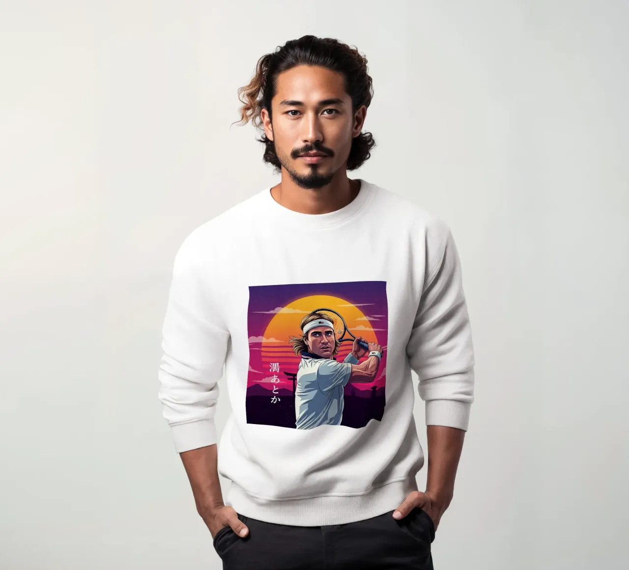 Andre Agassi - Arte retrò giapponese #1 felpa da Lembayung art