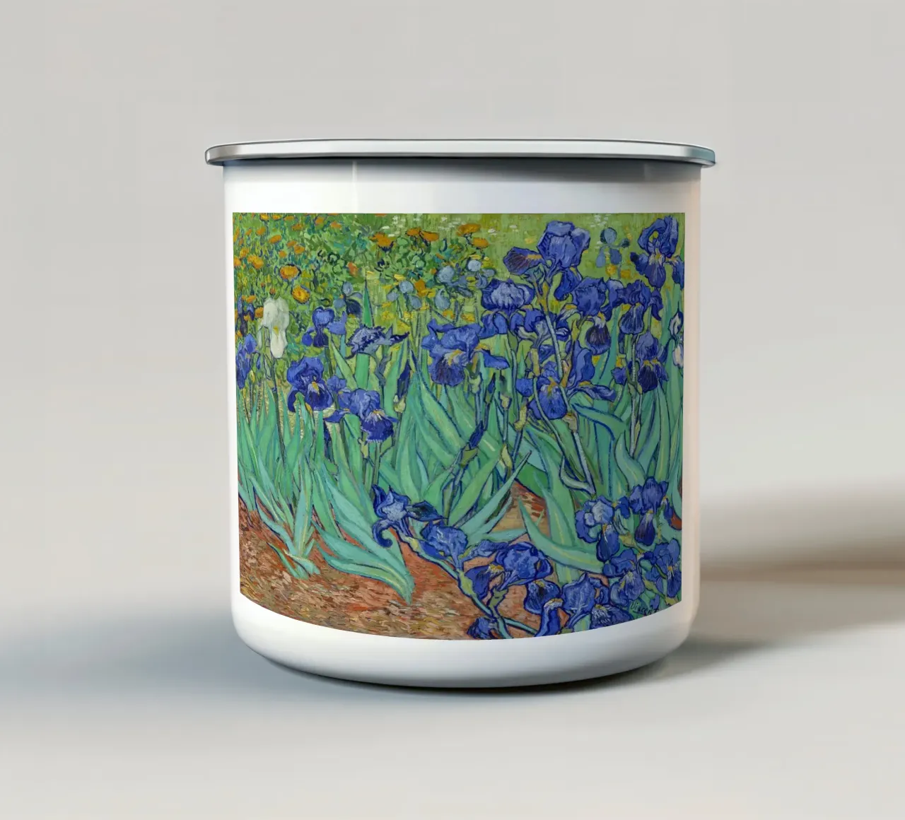 Iris (1889) di Vincent van Gogh tazza in smalto da Chérie Prints