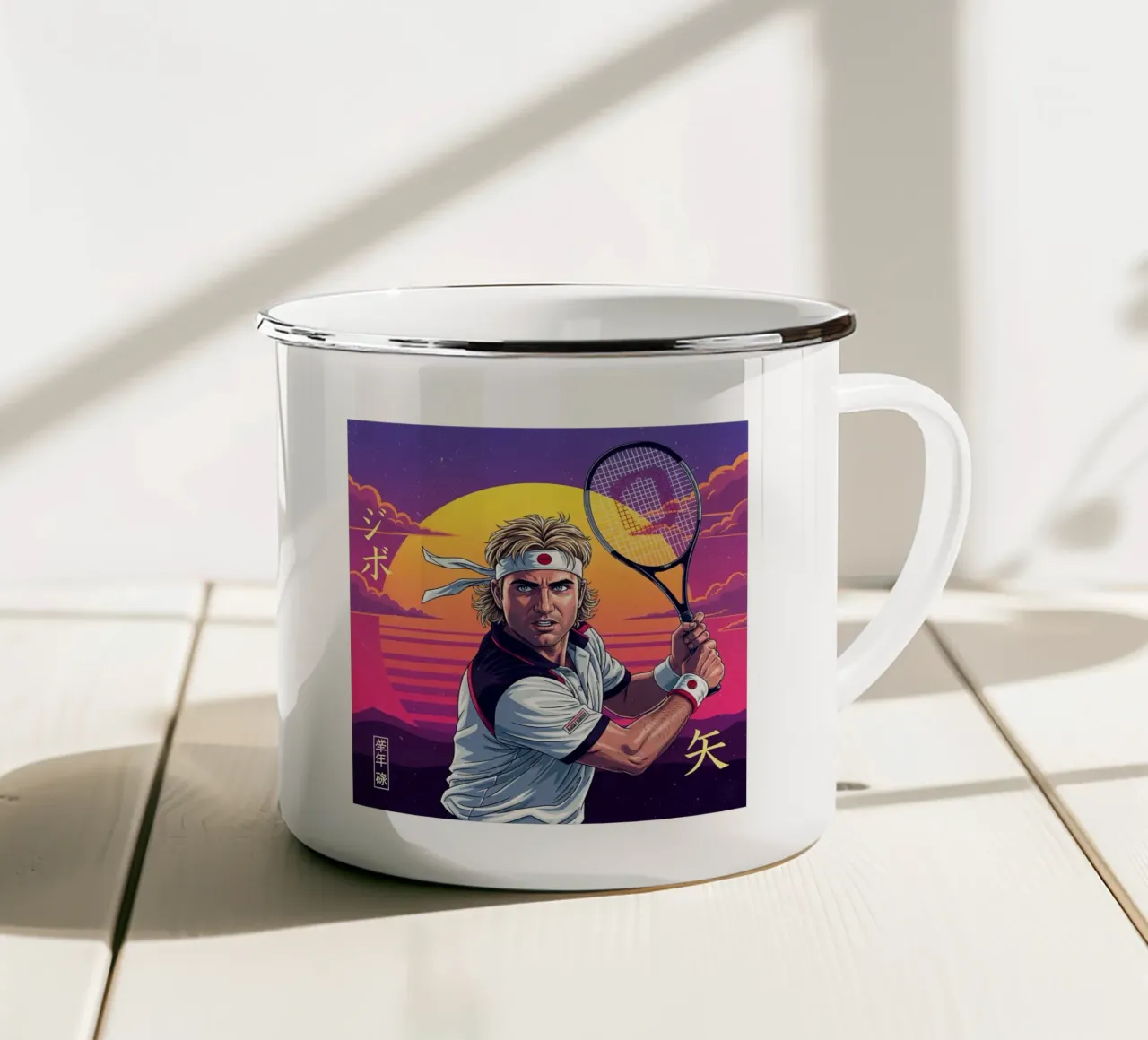 Andre Agassi - Retroarte giapponese #2 tazza in smalto da Lembayung art