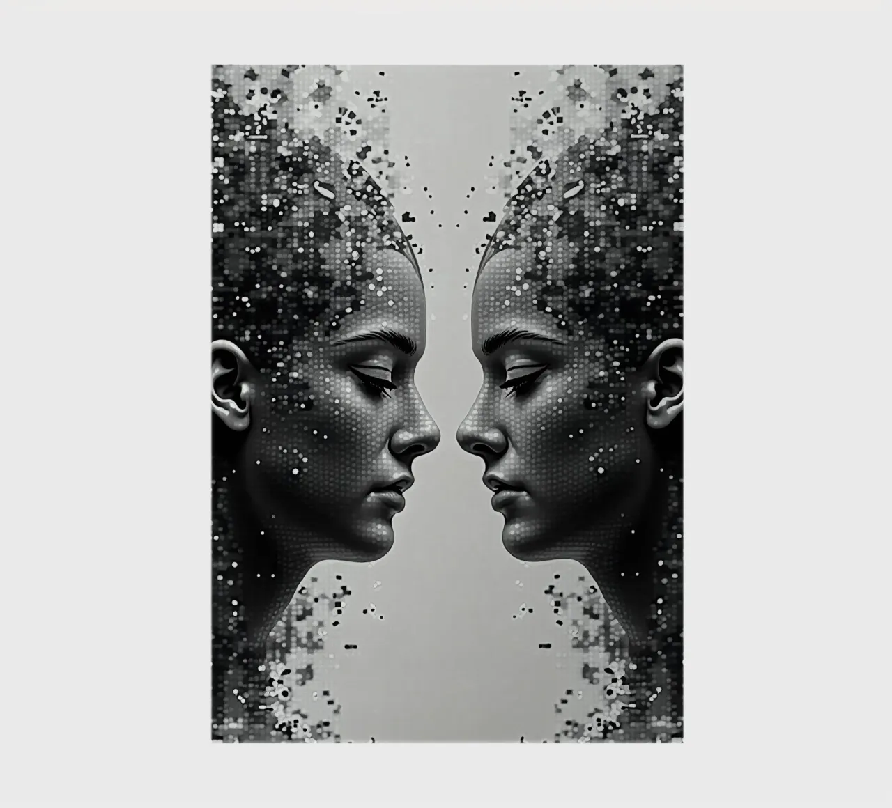 Mirror_image_grey_8 notebook by AI-Portraits by LK
