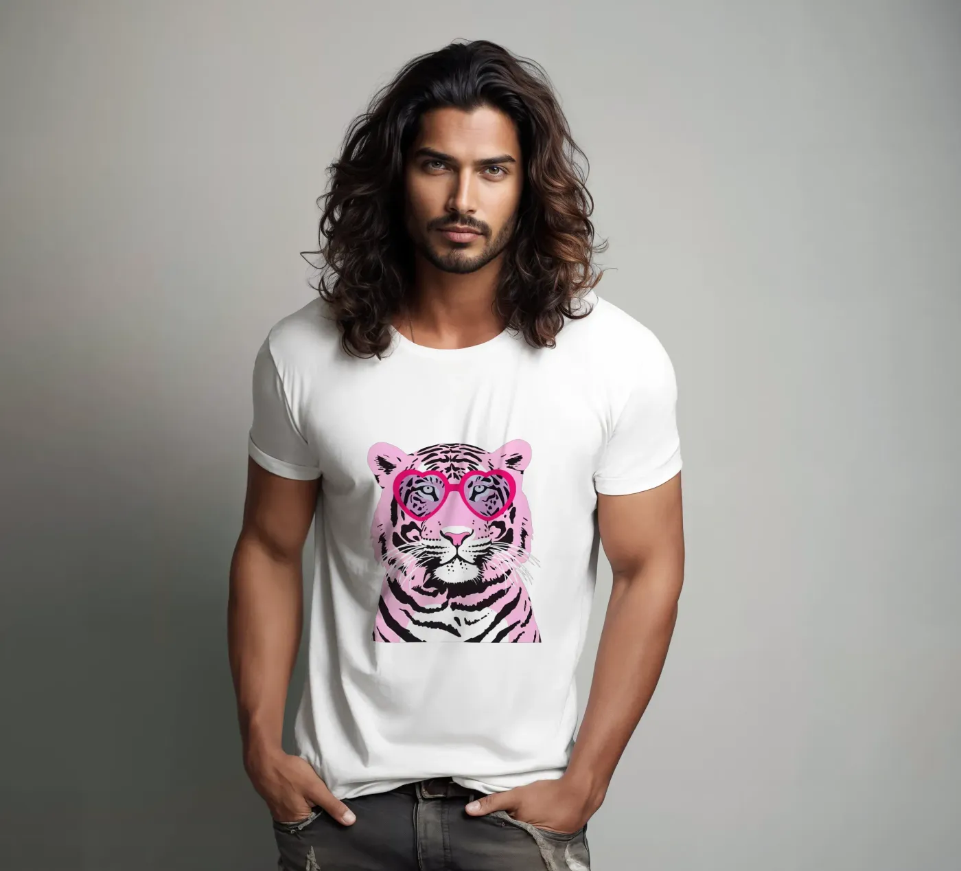 Funky Tiger t-shirt da Asha Designs