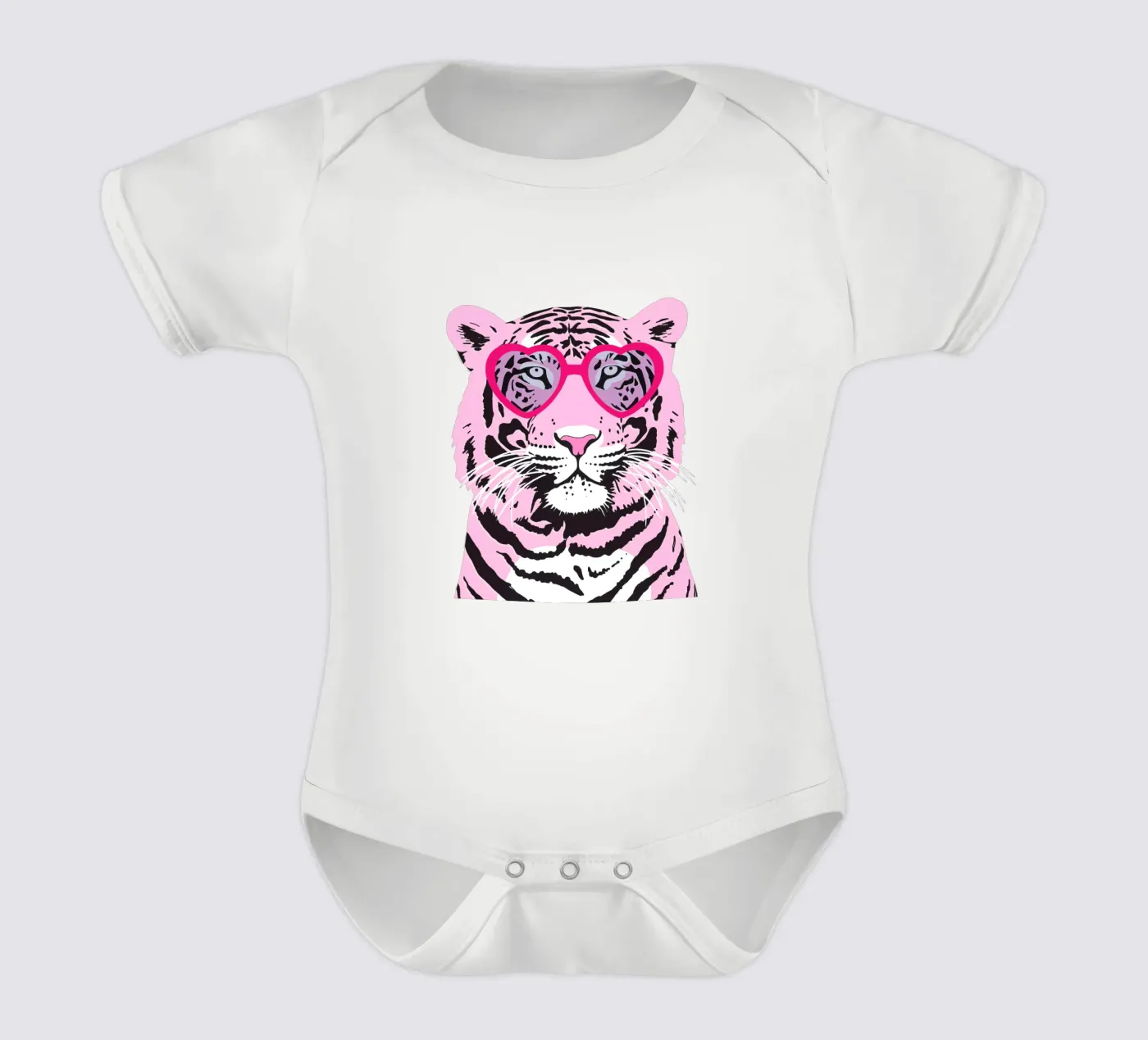 Funky Tiger body neonato maniche corte da Asha Designs