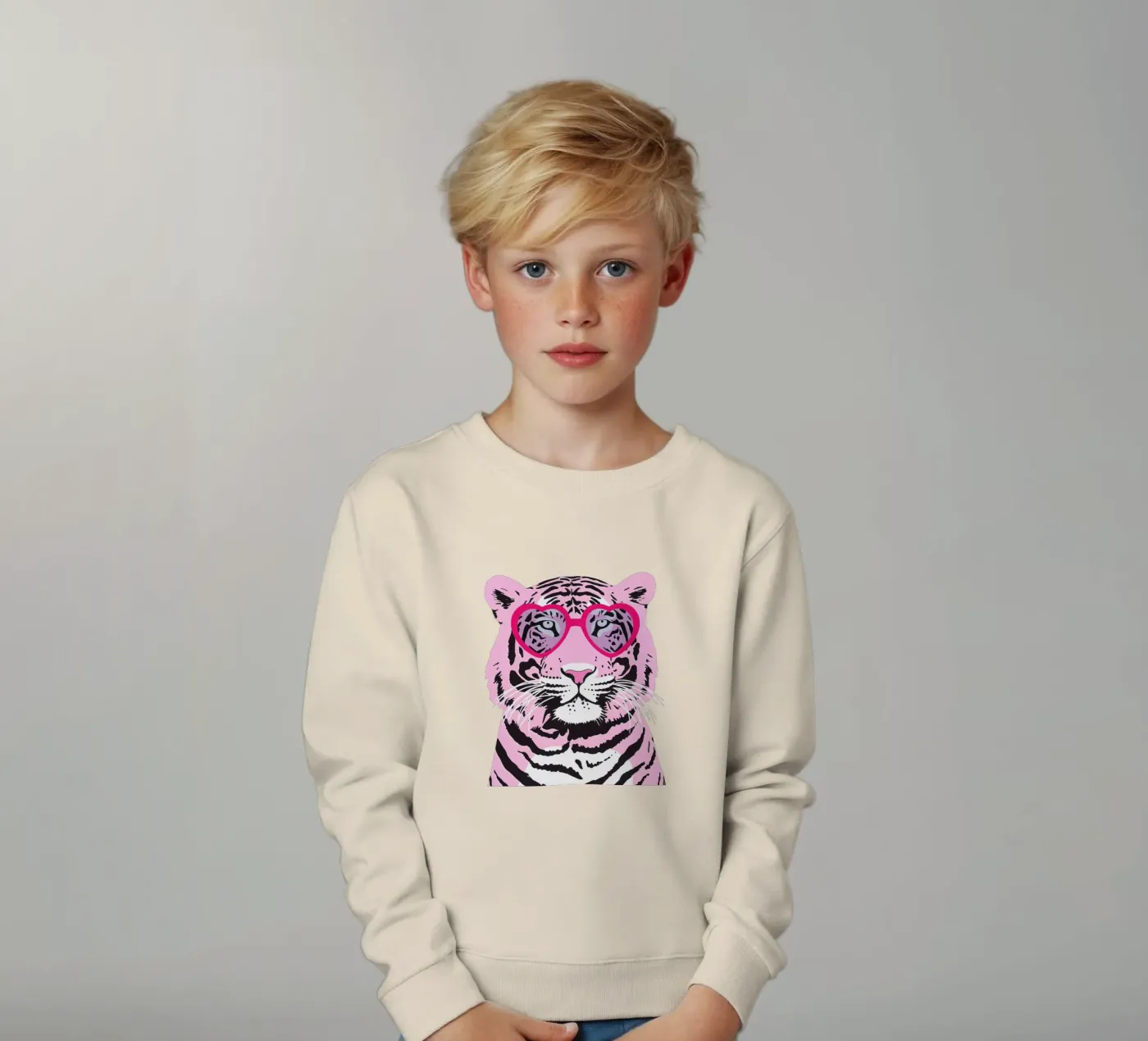 Funky Tiger Kinder Sweatshirt von Asha Designs
