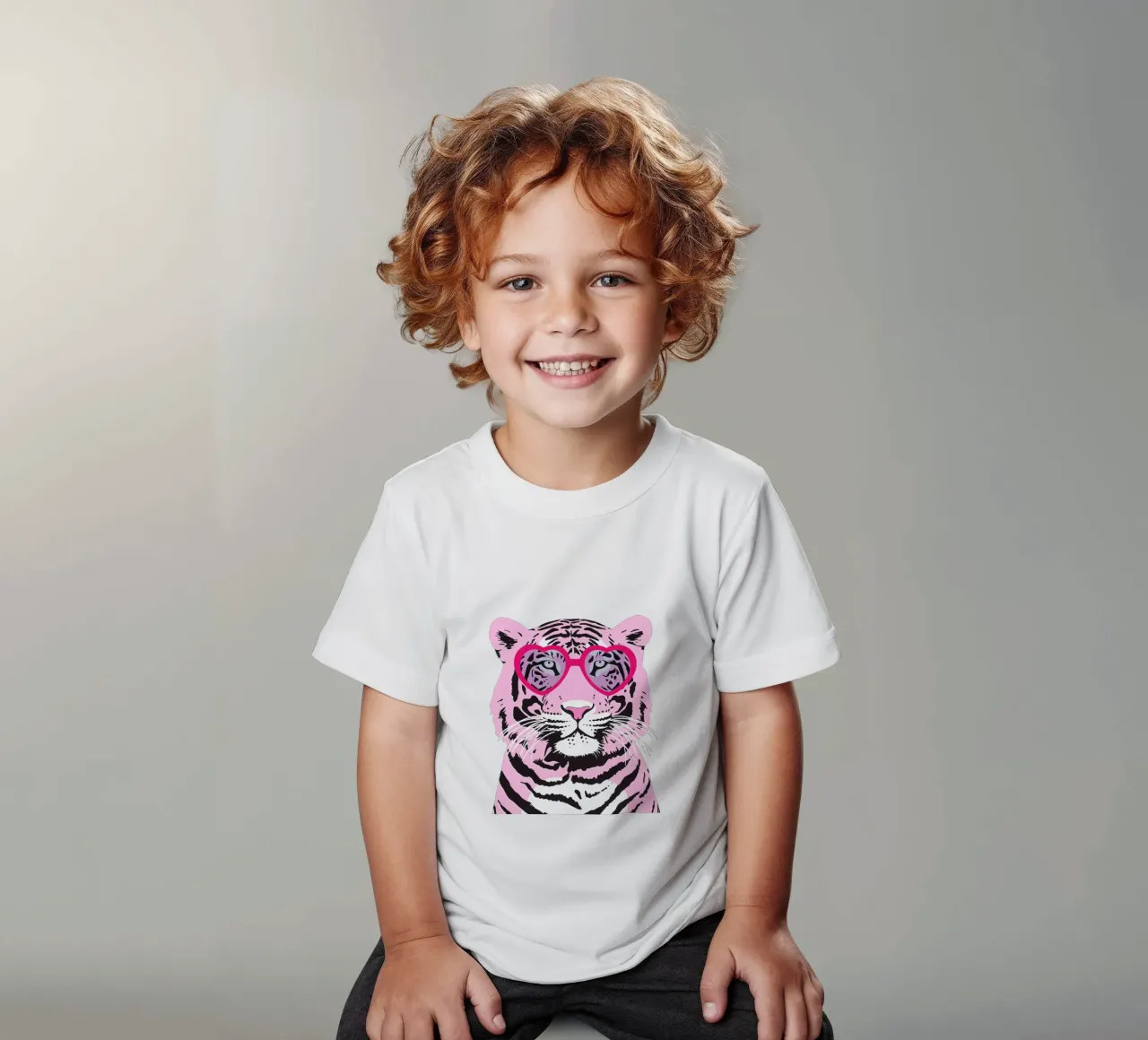 Funky tijger kinder t-shirt van Asha Designs