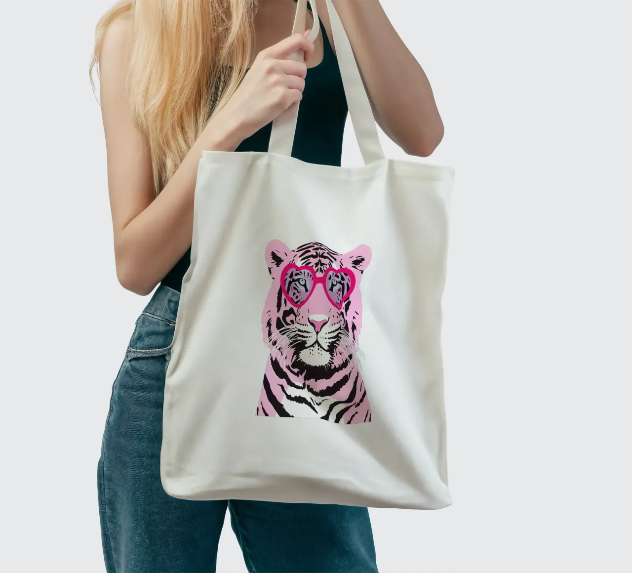 Funky Tiger borsa in juta da Asha Designs