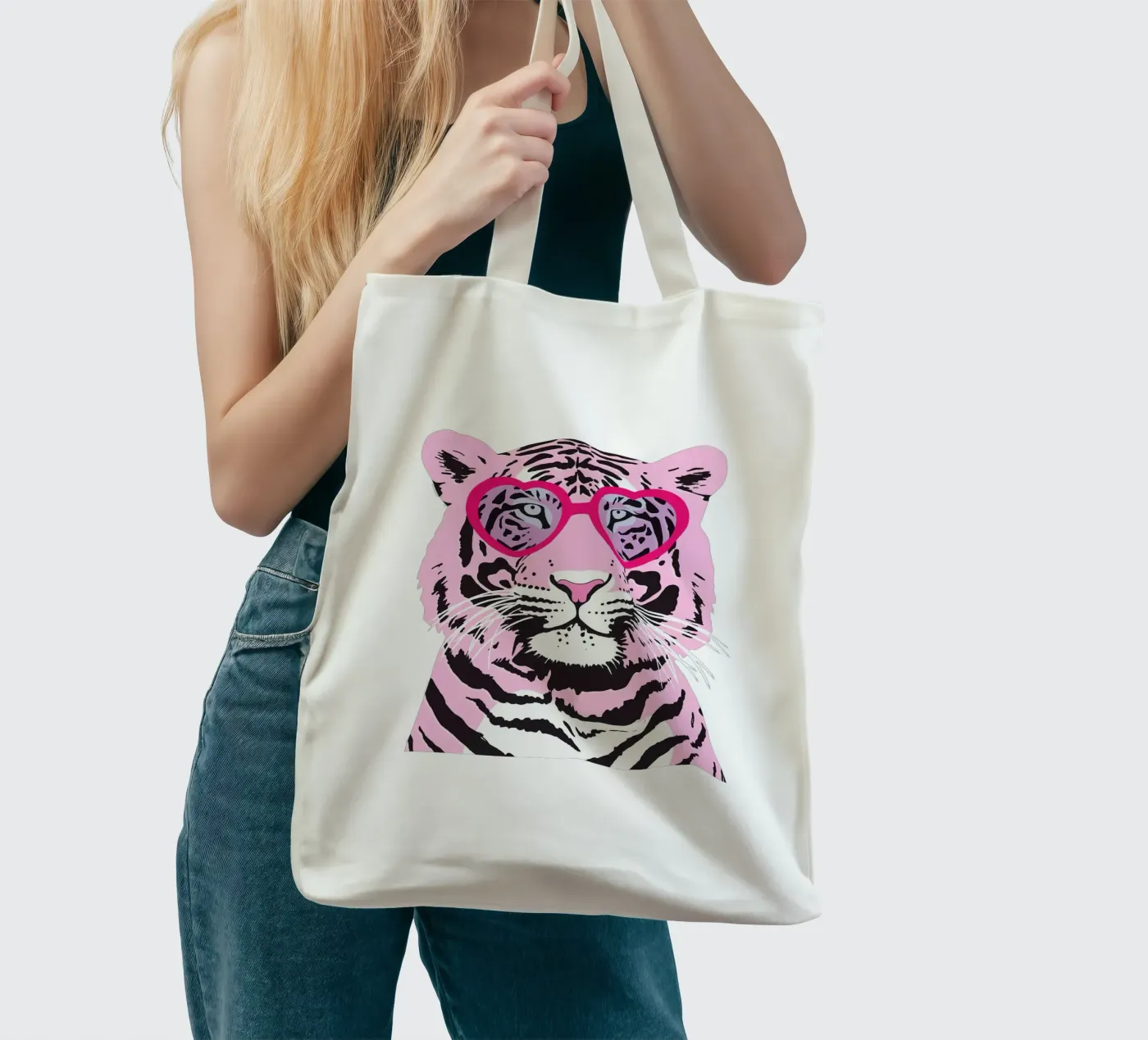 Tigre funky tote bag de Asha Designs