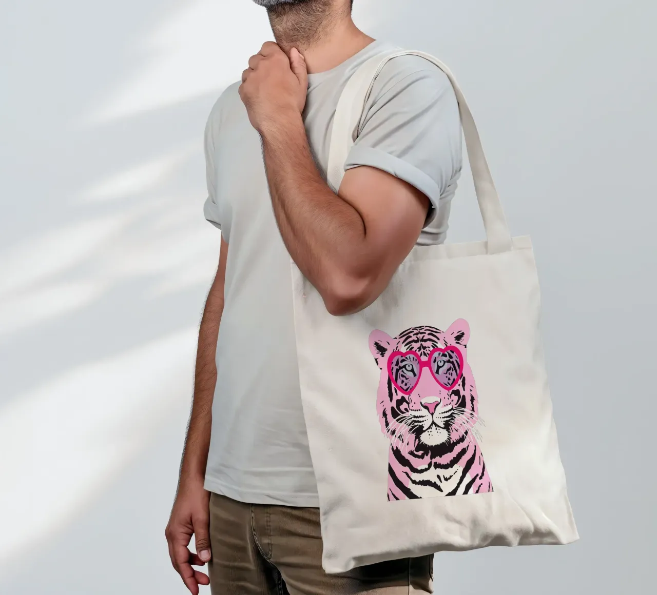 Funky Tiger borsa in juta da Asha Designs