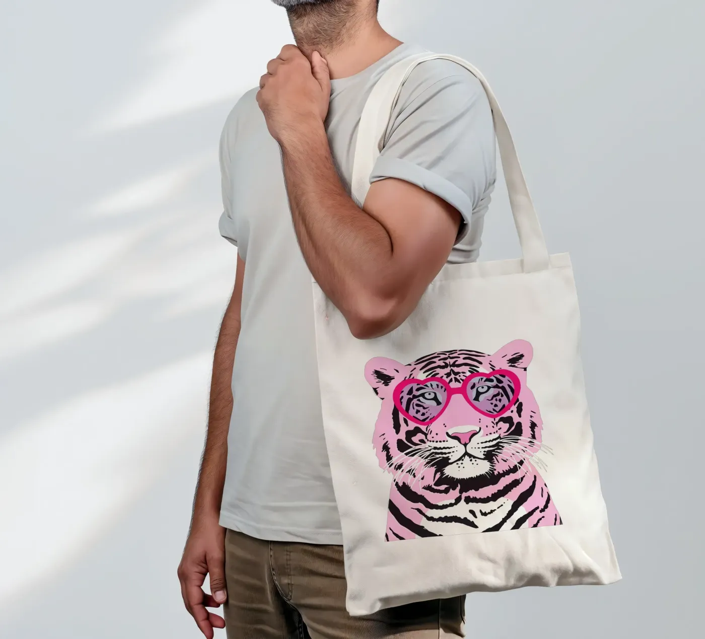 Tigre funky tote bag de Asha Designs