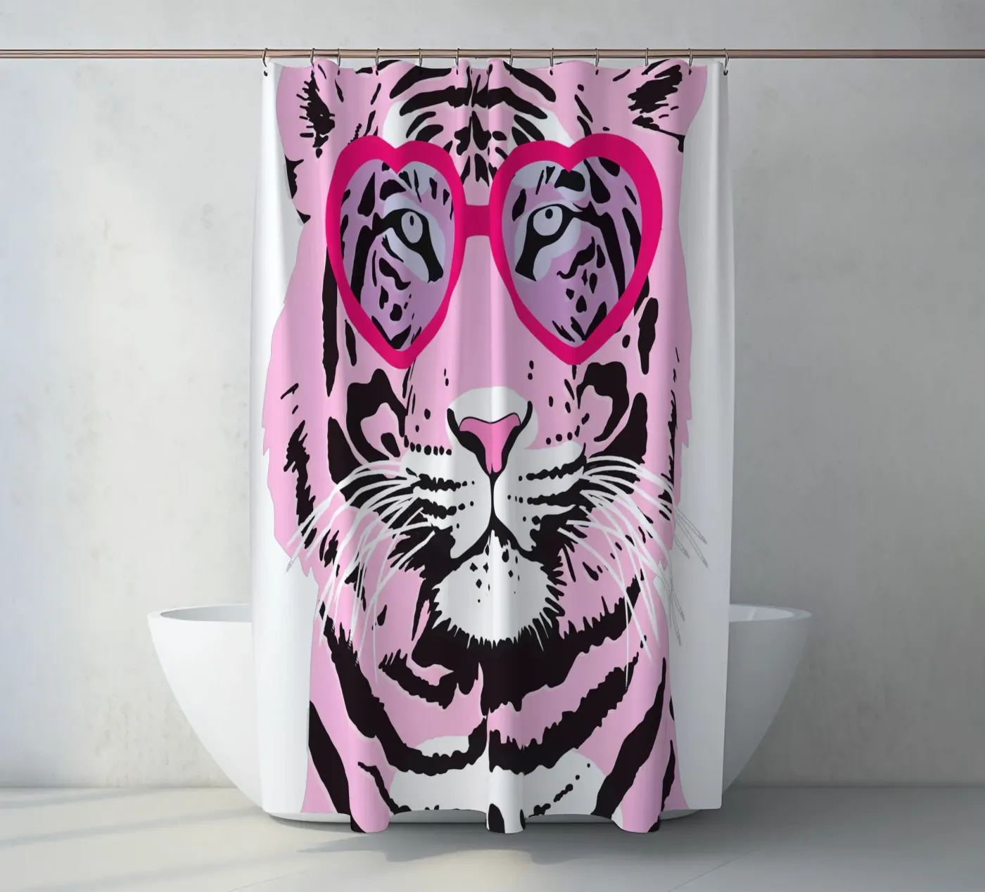 Funky tijger douchegordijn van Asha Designs