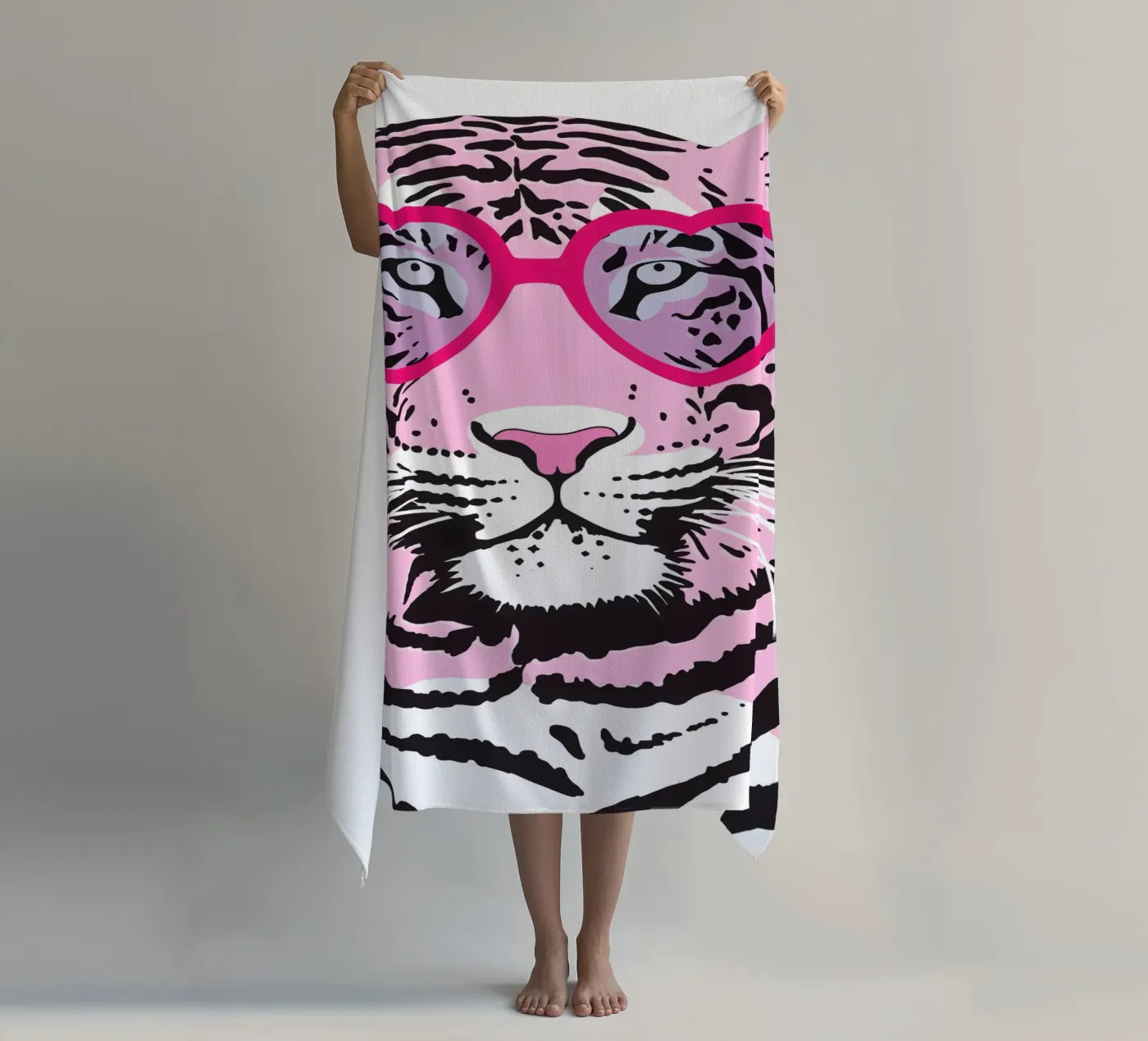 Funky Tiger beach towel by Asha Designs