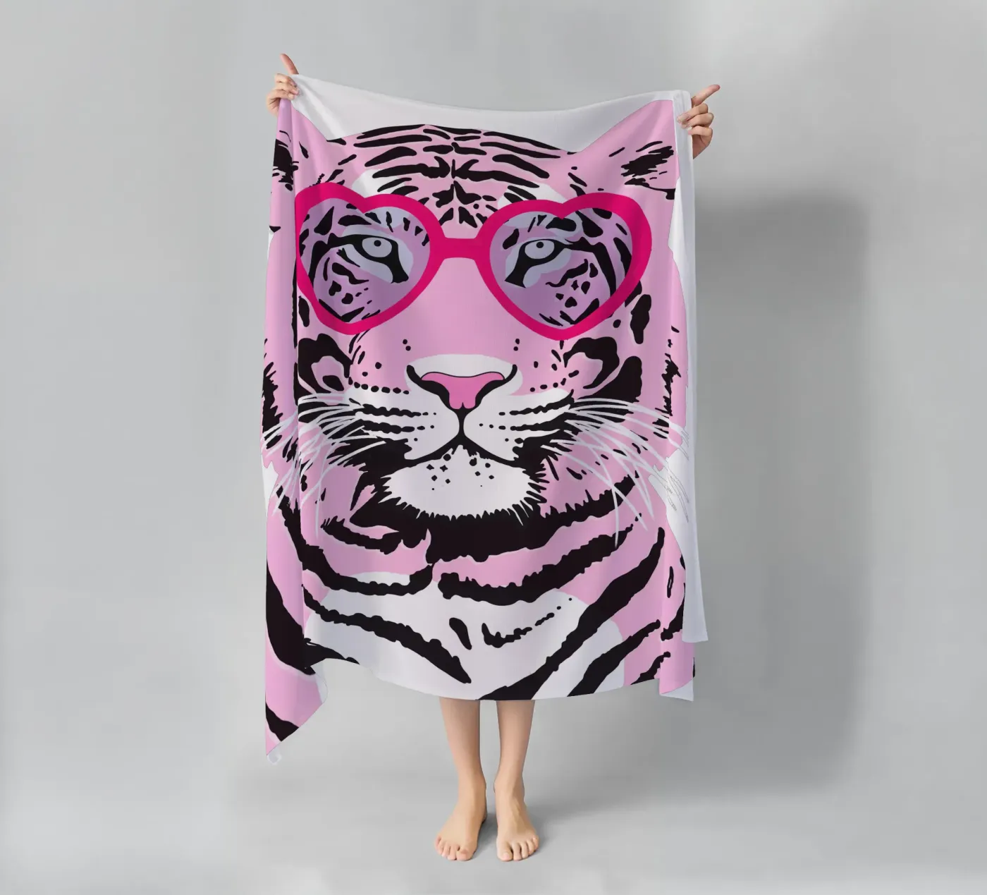 Funky Tiger beach towel by Asha Designs