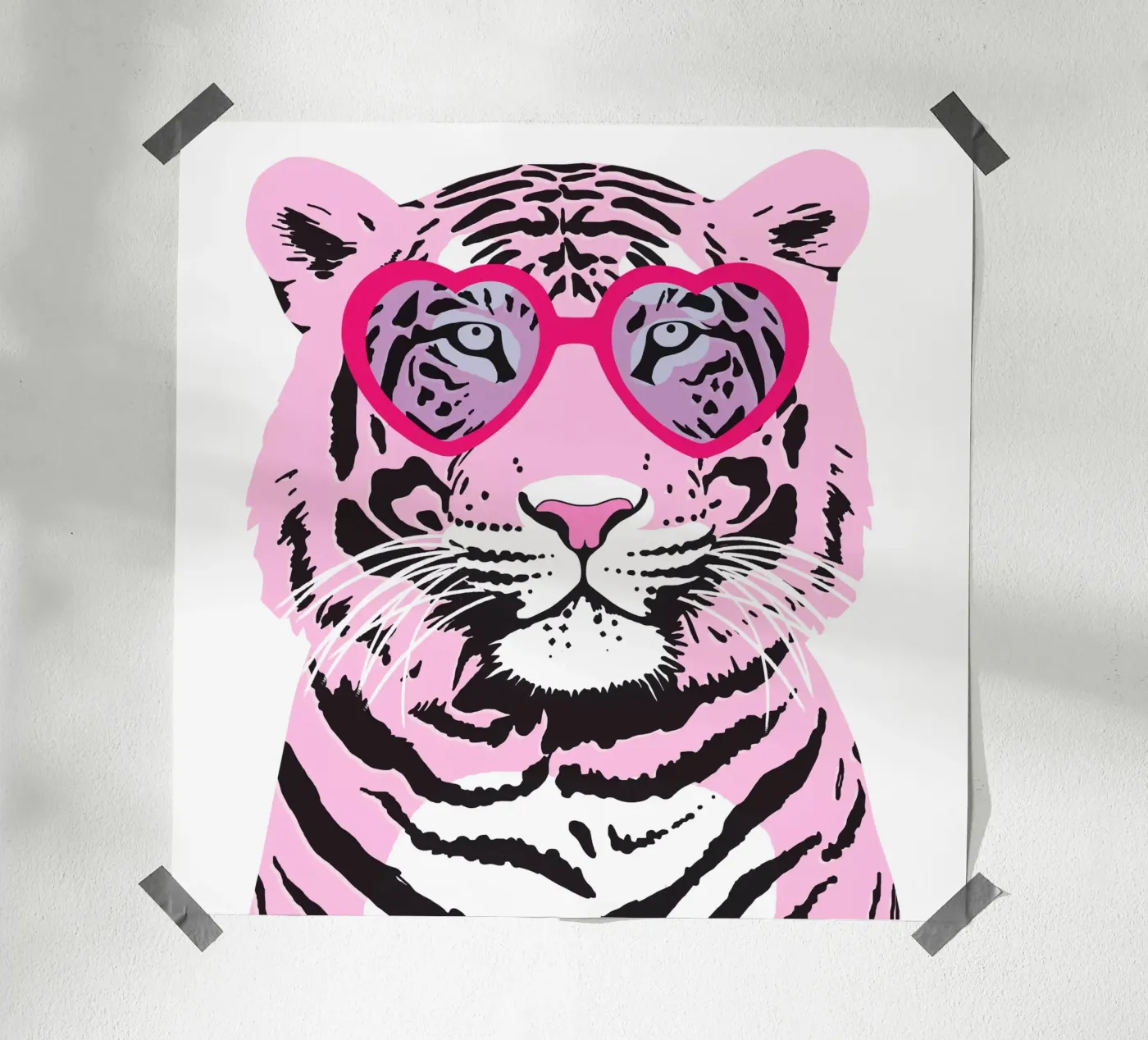 Funky Tiger Poster von Asha Designs