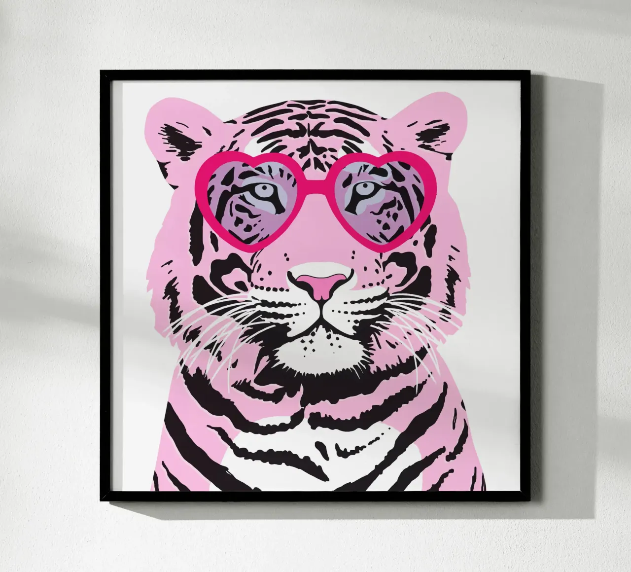 Funky Tiger Poster von Asha Designs