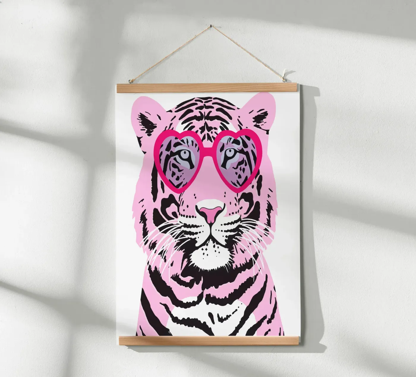 Funky Tiger Poster von Asha Designs