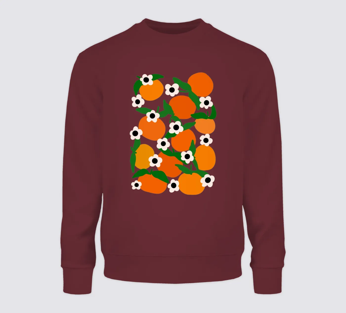 Blooming tangerines sweatshirt by TijanaArtStudio88