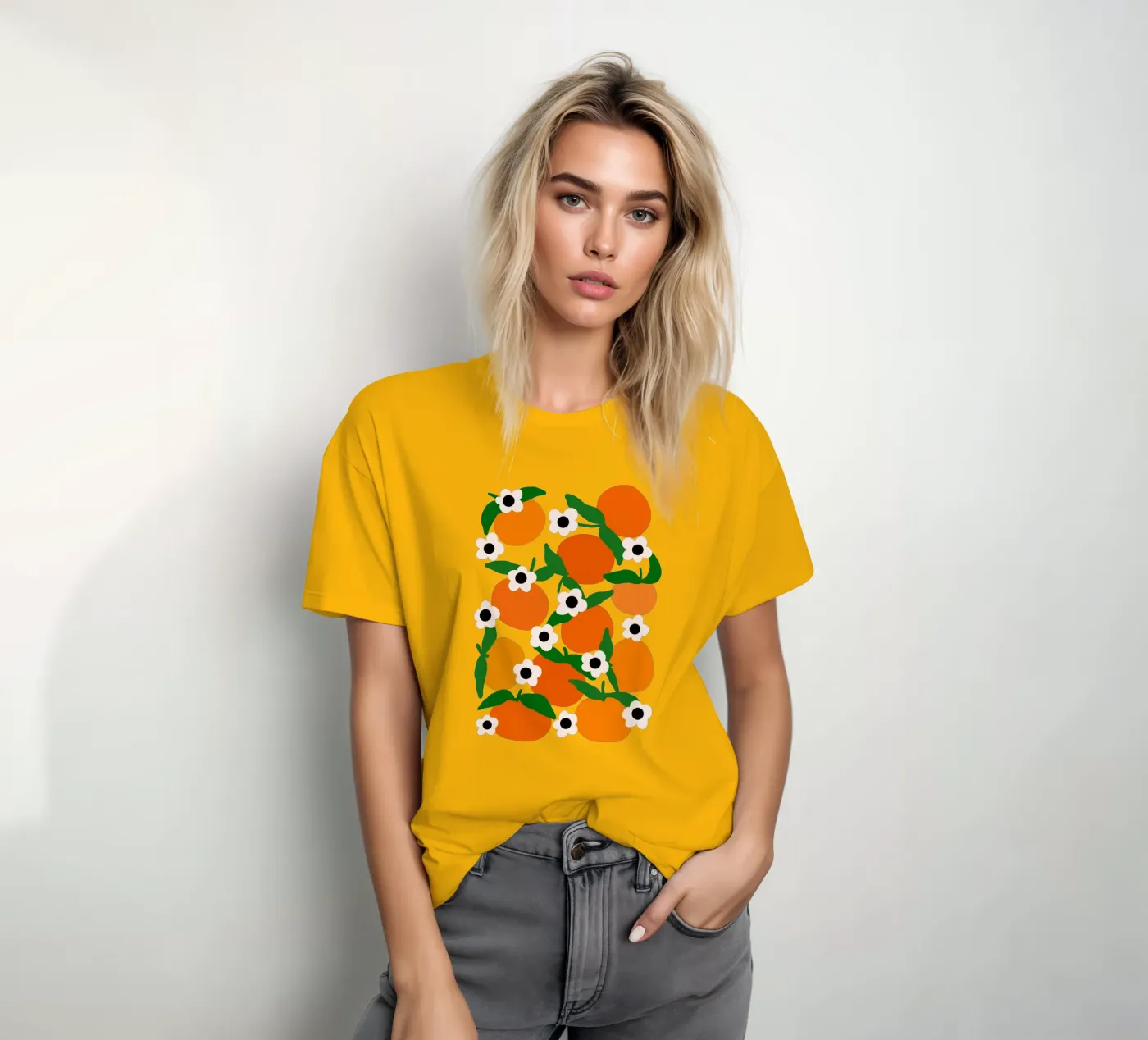 Blooming tangerines t-shirt da TijanaArtStudio88