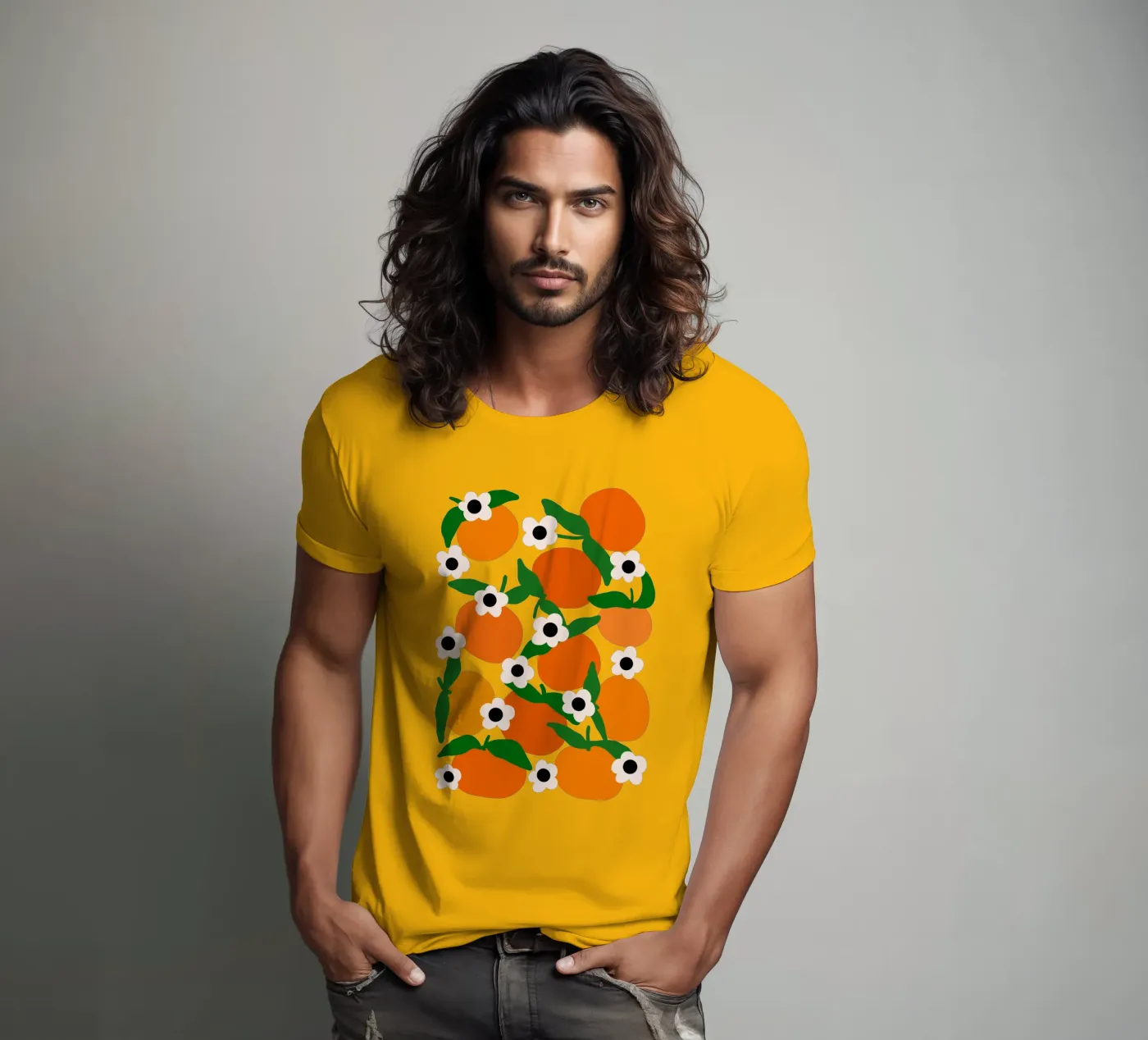 Blooming tangerines t-shirt da TijanaArtStudio88