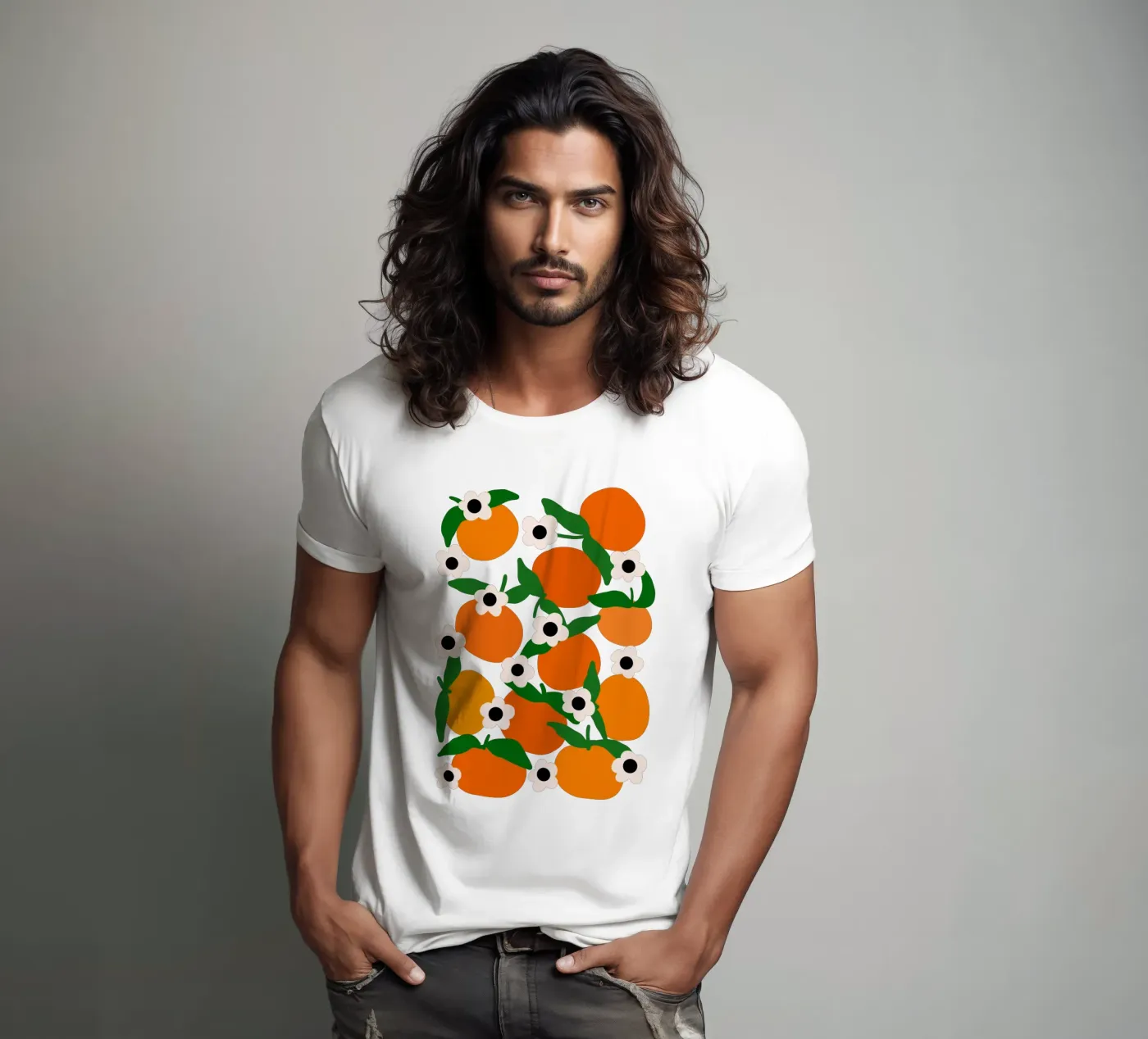 Blooming tangerines t-shirt da TijanaArtStudio88