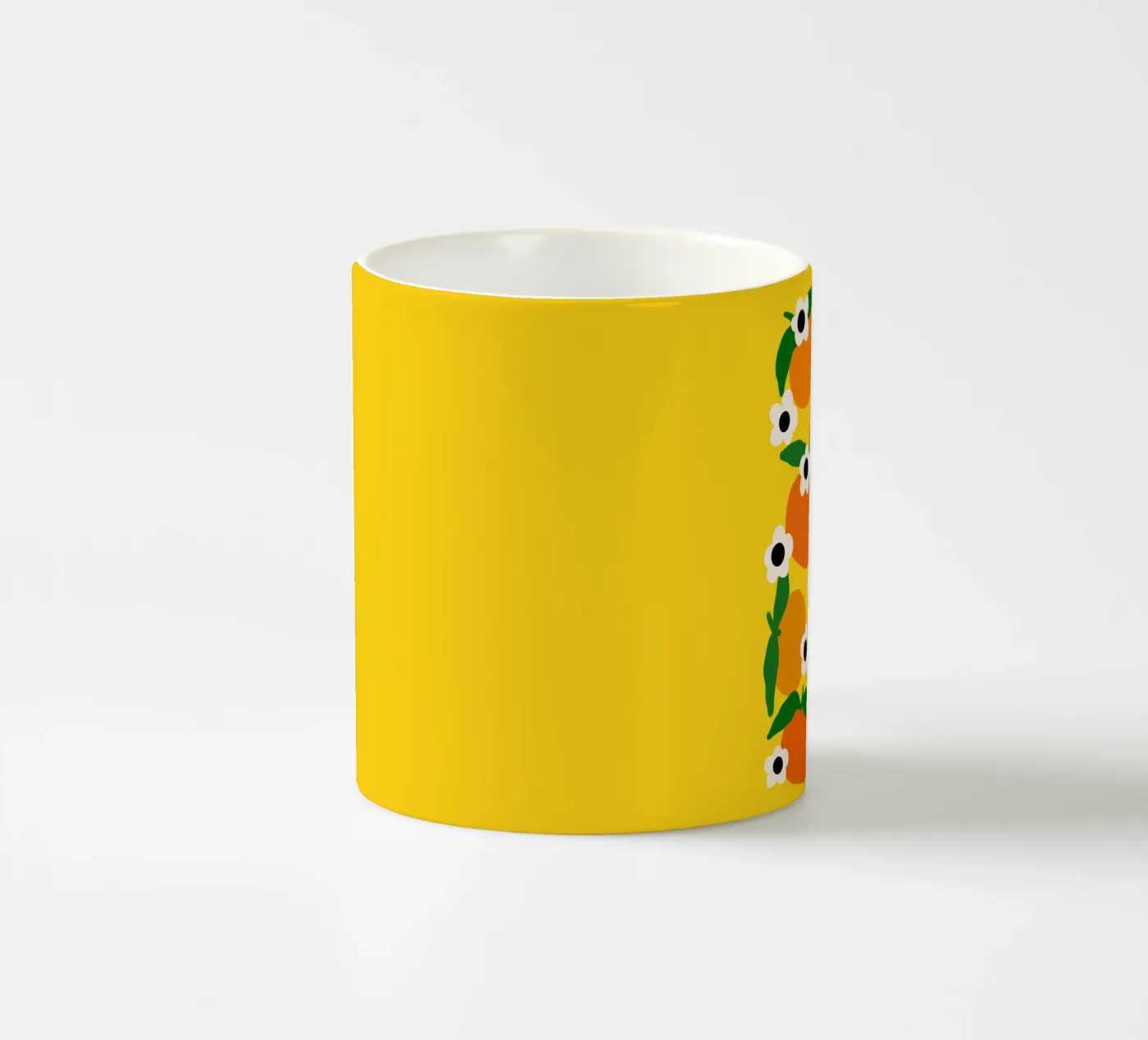 Blooming tangerines ceramic mug by TijanaArtStudio88